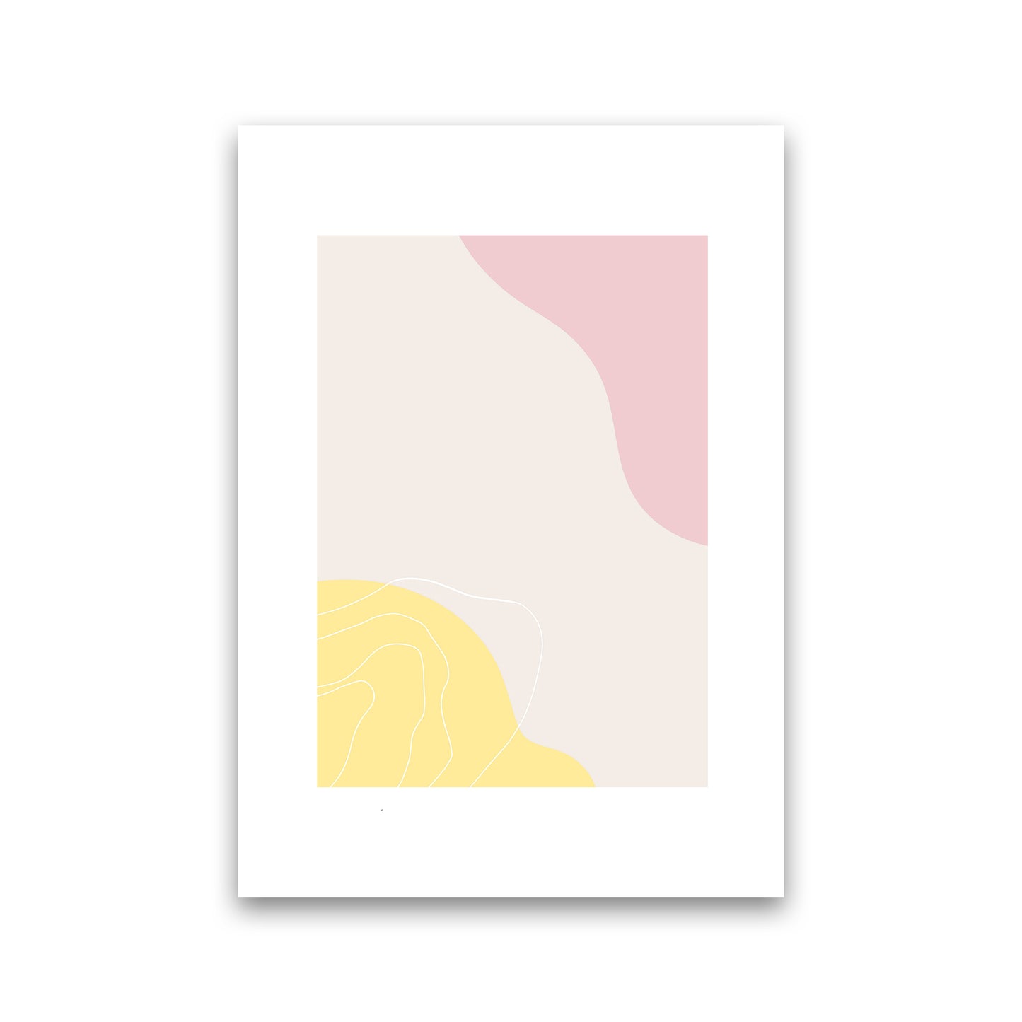 Mila Pink Abstract N18 Art Print by Pixy Paper Print Only
