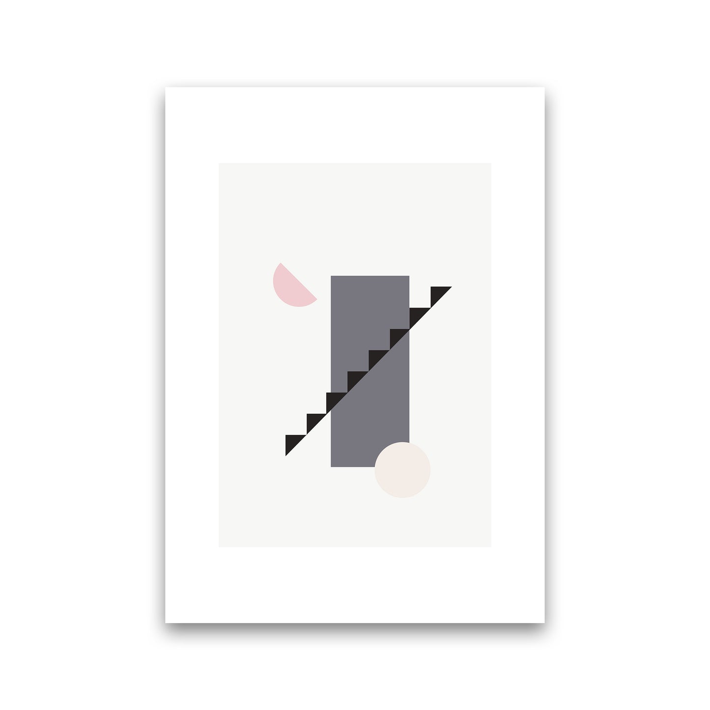 Mila Pink Abstract N12 Art Print by Pixy Paper Print Only