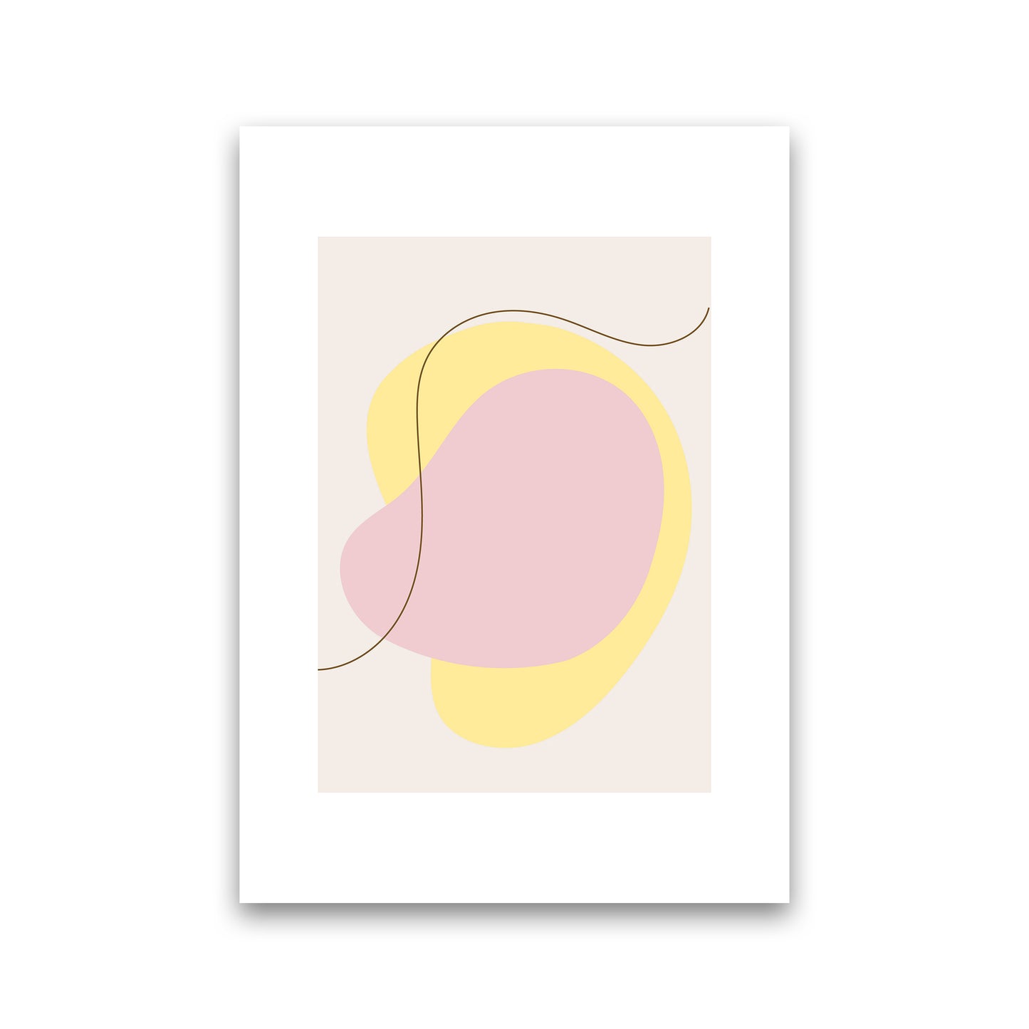 Mila Pink Abstract N22 Art Print by Pixy Paper Print Only