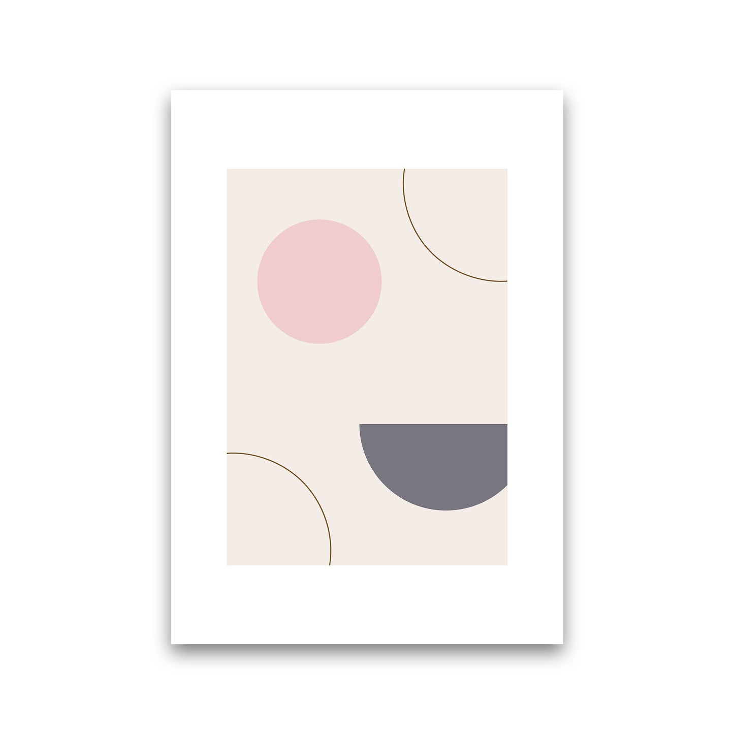 Mila Pink Abstract N23 Art Print by Pixy Paper Print Only
