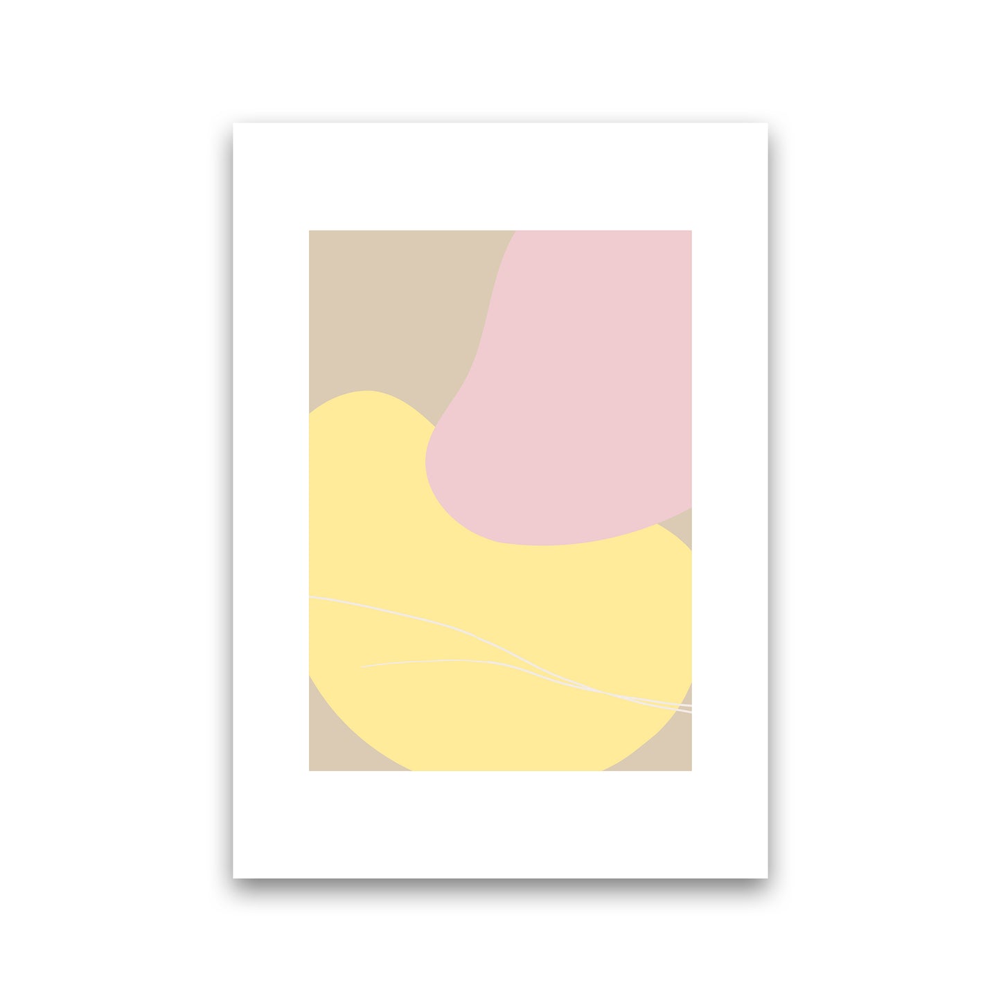 Mila Pink Abstract N20 Art Print by Pixy Paper Print Only