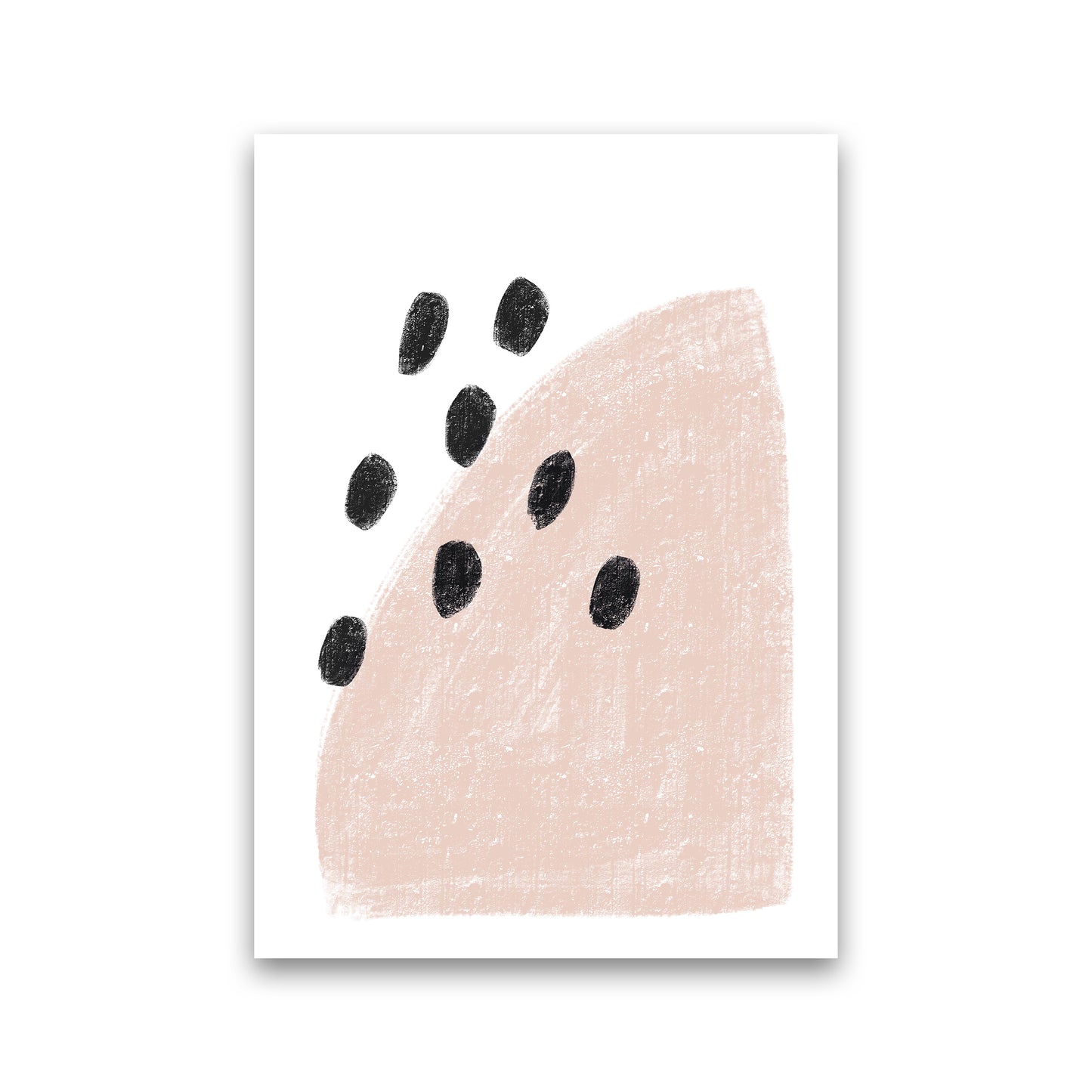 Dalia Chalk Pink Polka Art Print by Pixy Paper Print Only