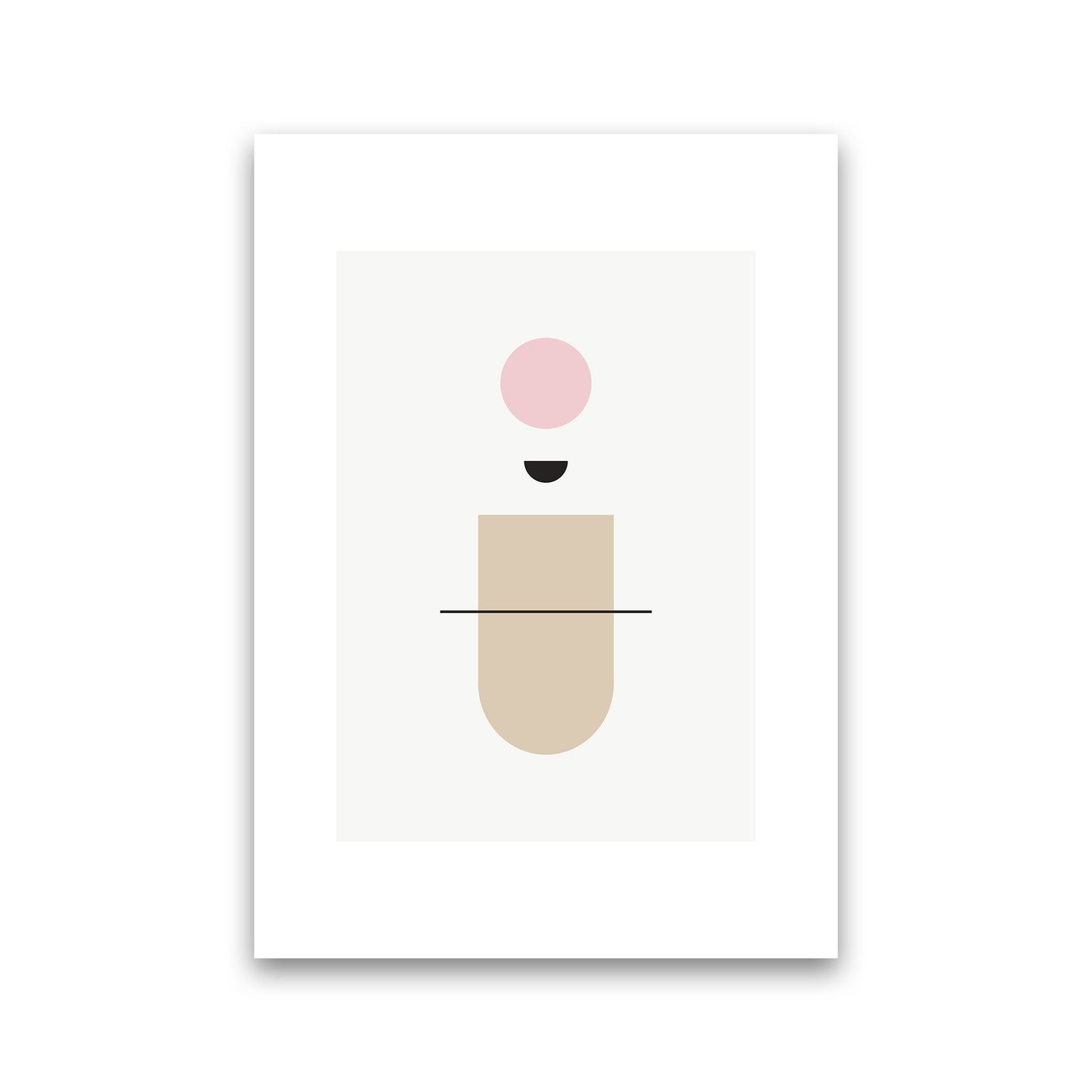 Mila Abstract Pink N1 Art Print by Pixy Paper Print Only