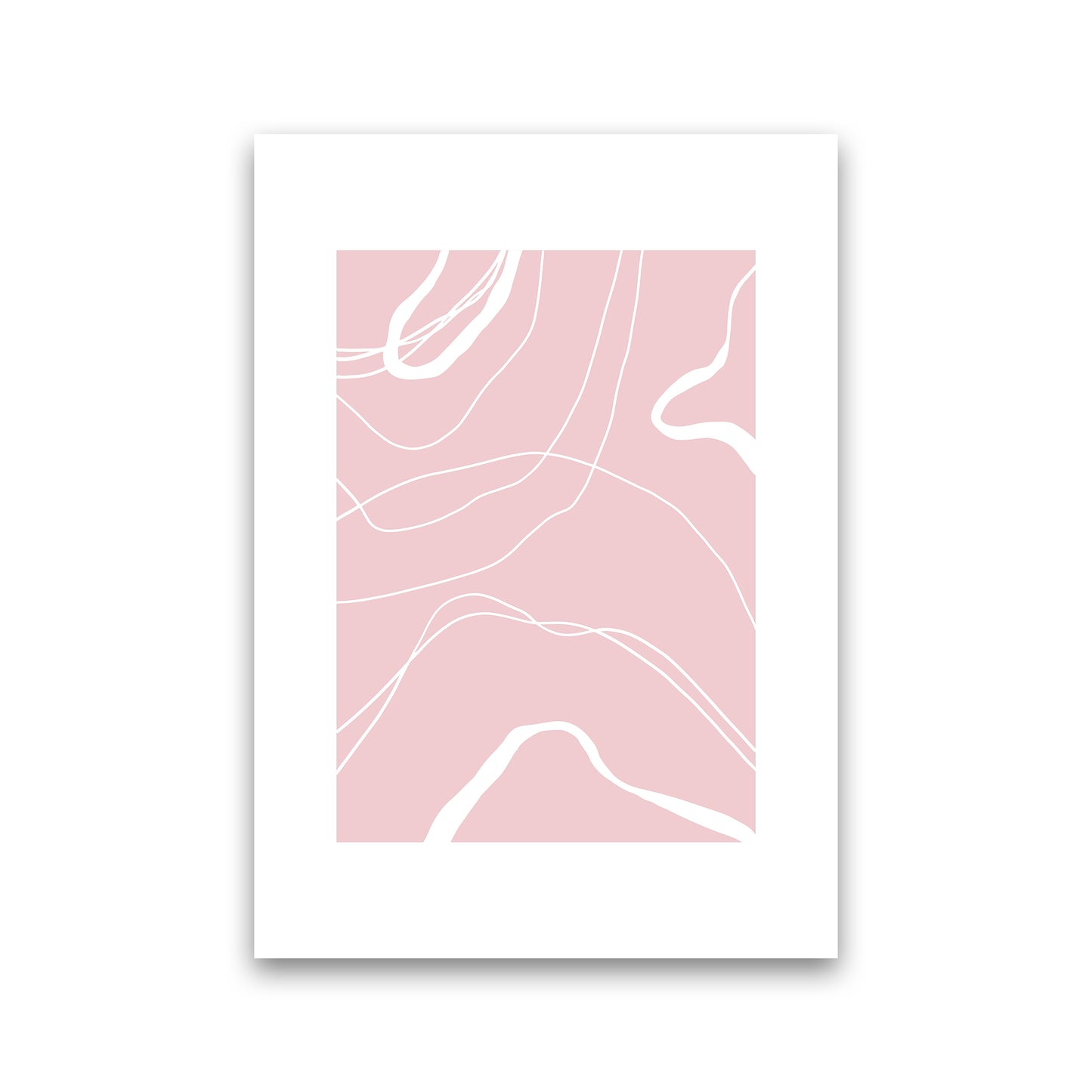 Mila Pink Swirls N14 Art Print by Pixy Paper Print Only