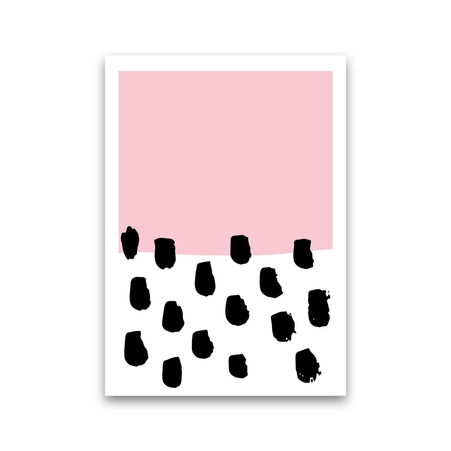 Pink Polka Neon Funk Art Print by Pixy Paper Print Only