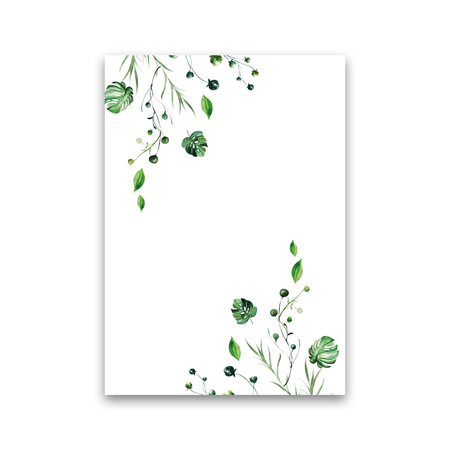 Top And Bottom Plants Exotic Art Print by Pixy Paper Print Only