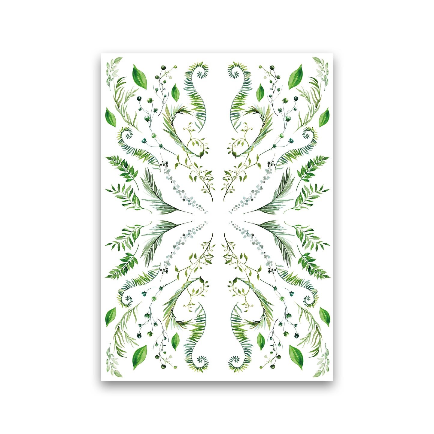 Mirrored Plants Exotic Art Print by Pixy Paper Print Only