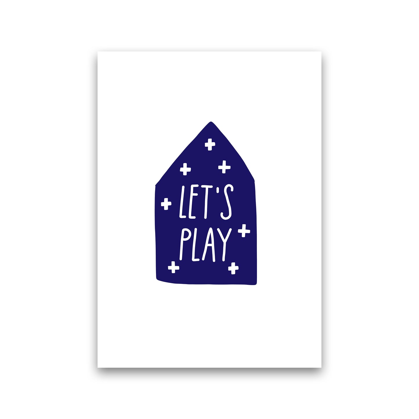 Let'S Play House Navy Super Scandi Art Print by Pixy Paper Print Only