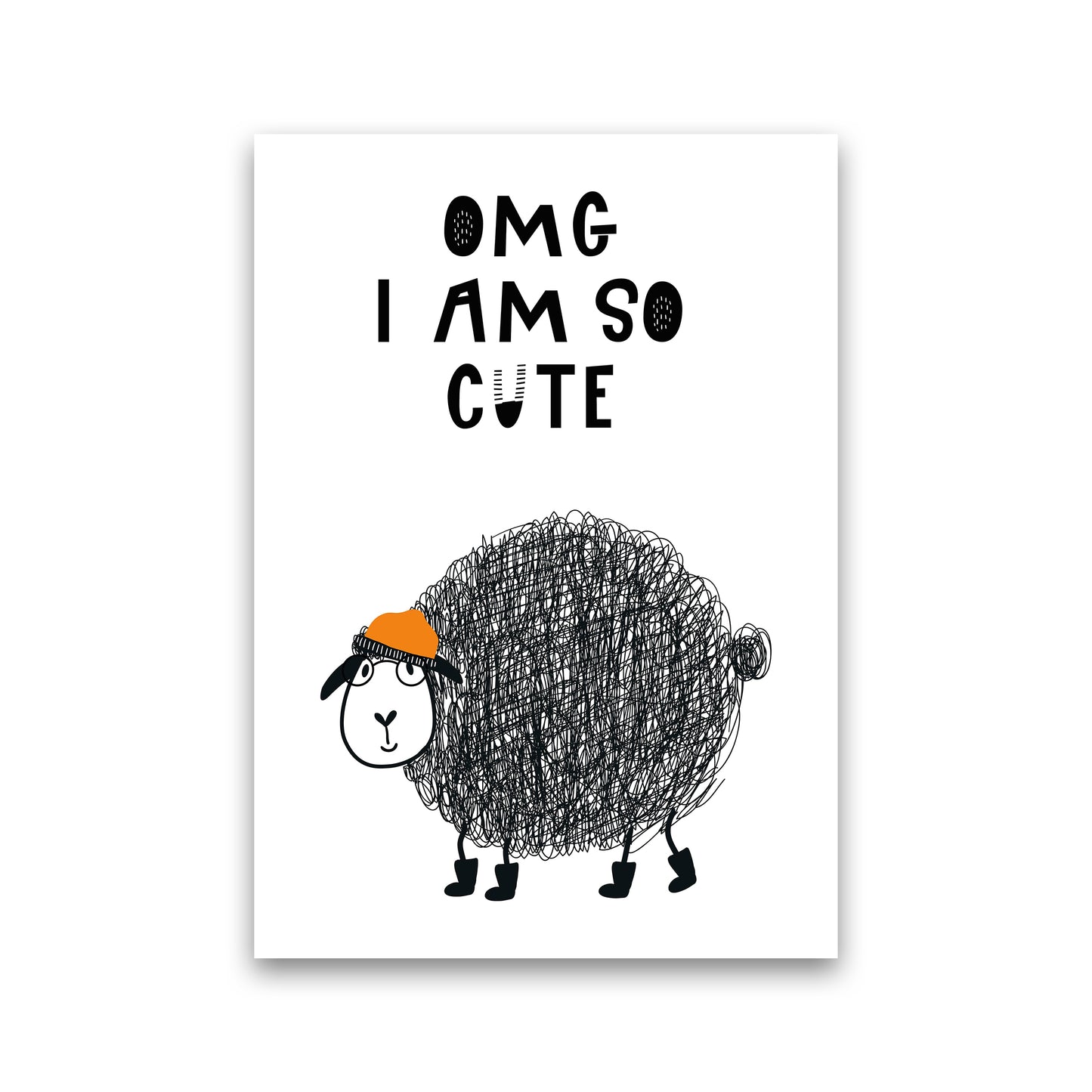 Omg I Am So Cute Animal Pop Art Print by Pixy Paper Print Only