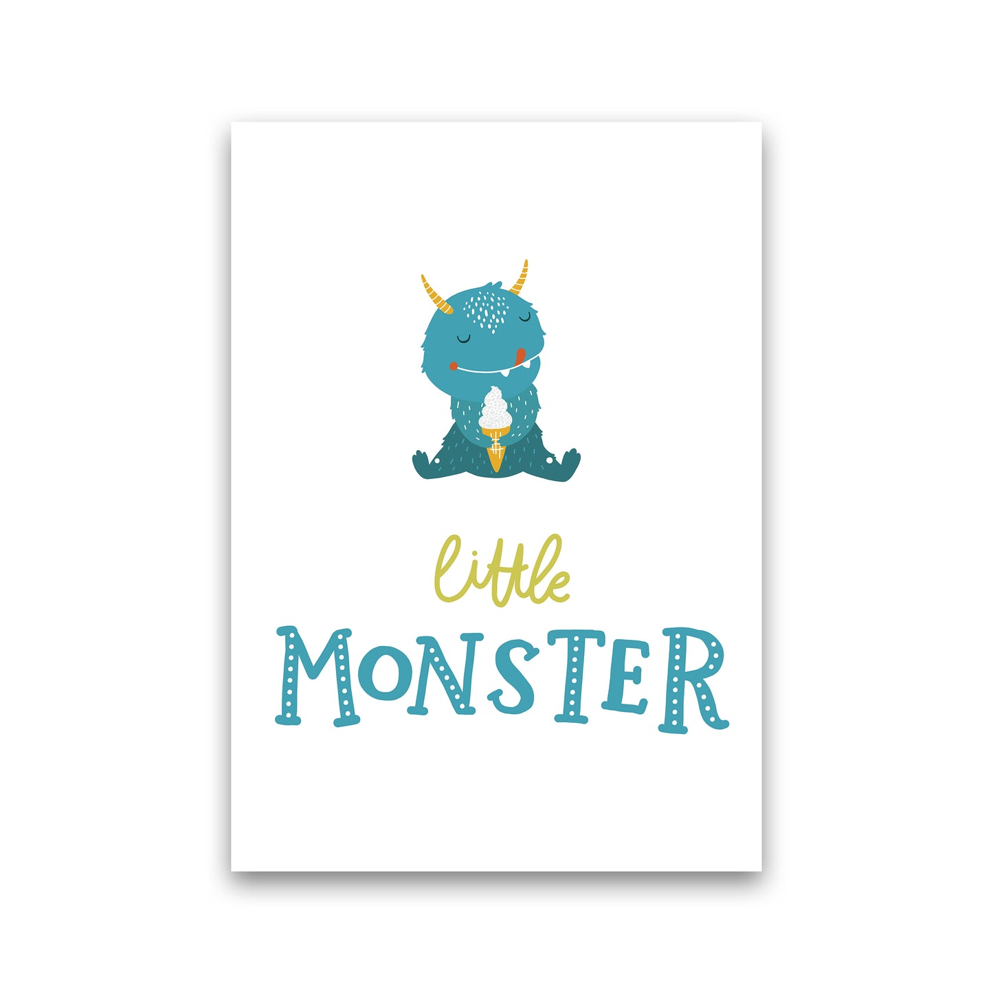 Little Monsters Ice Cream Art Print by Pixy Paper Print Only