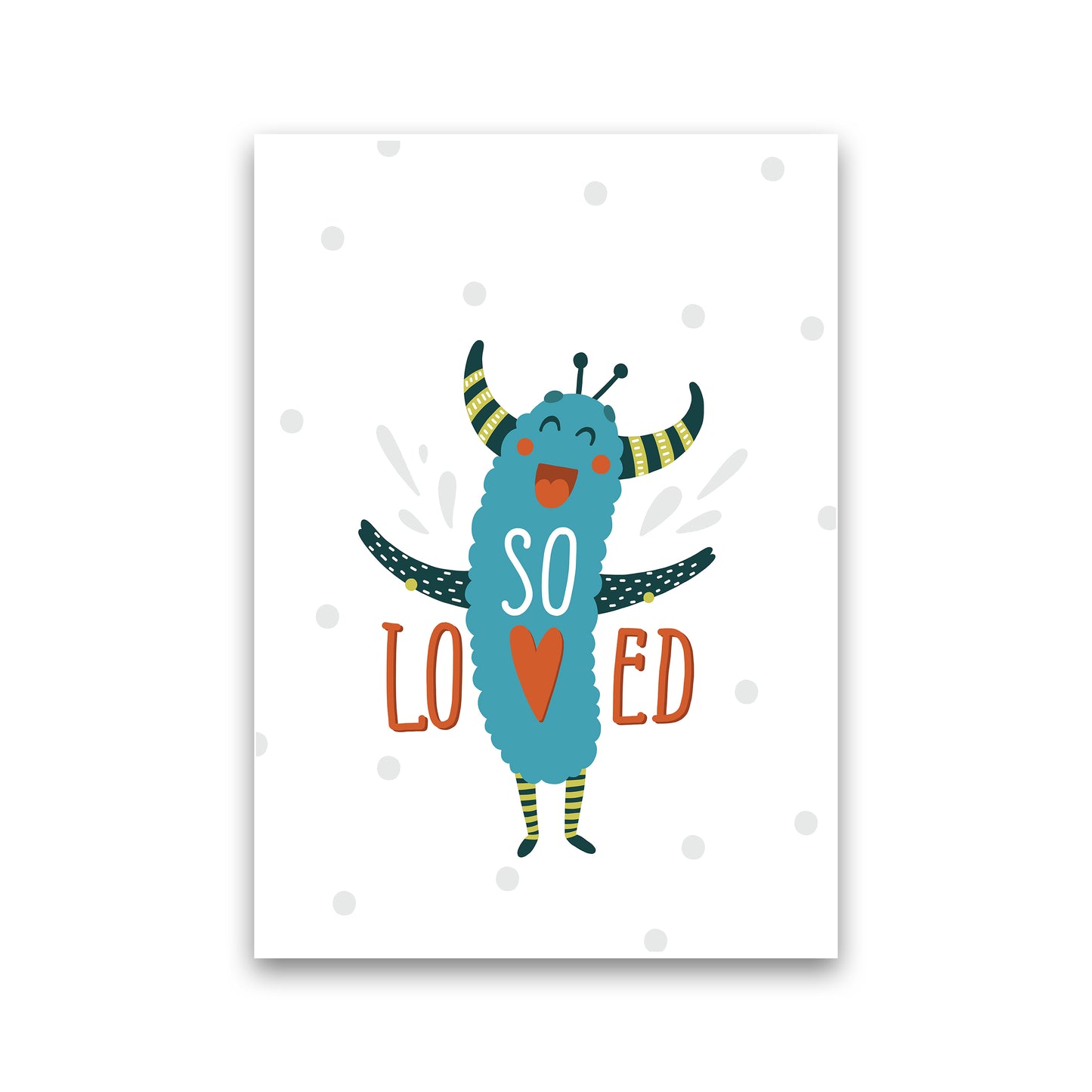 Little Monsters So Loved Art Print by Pixy Paper Print Only
