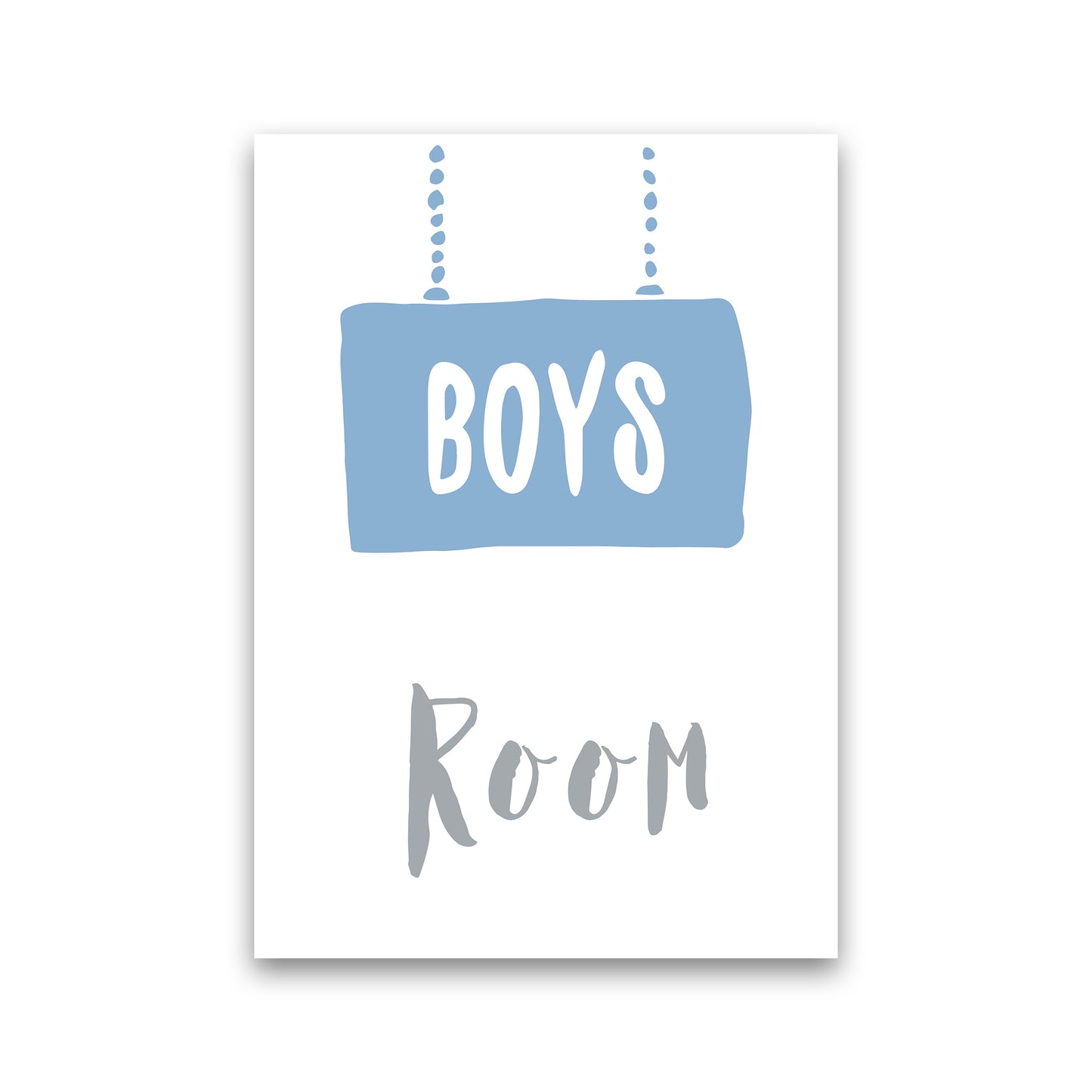 Boys Room Blue Art Print by Pixy Paper Print Only