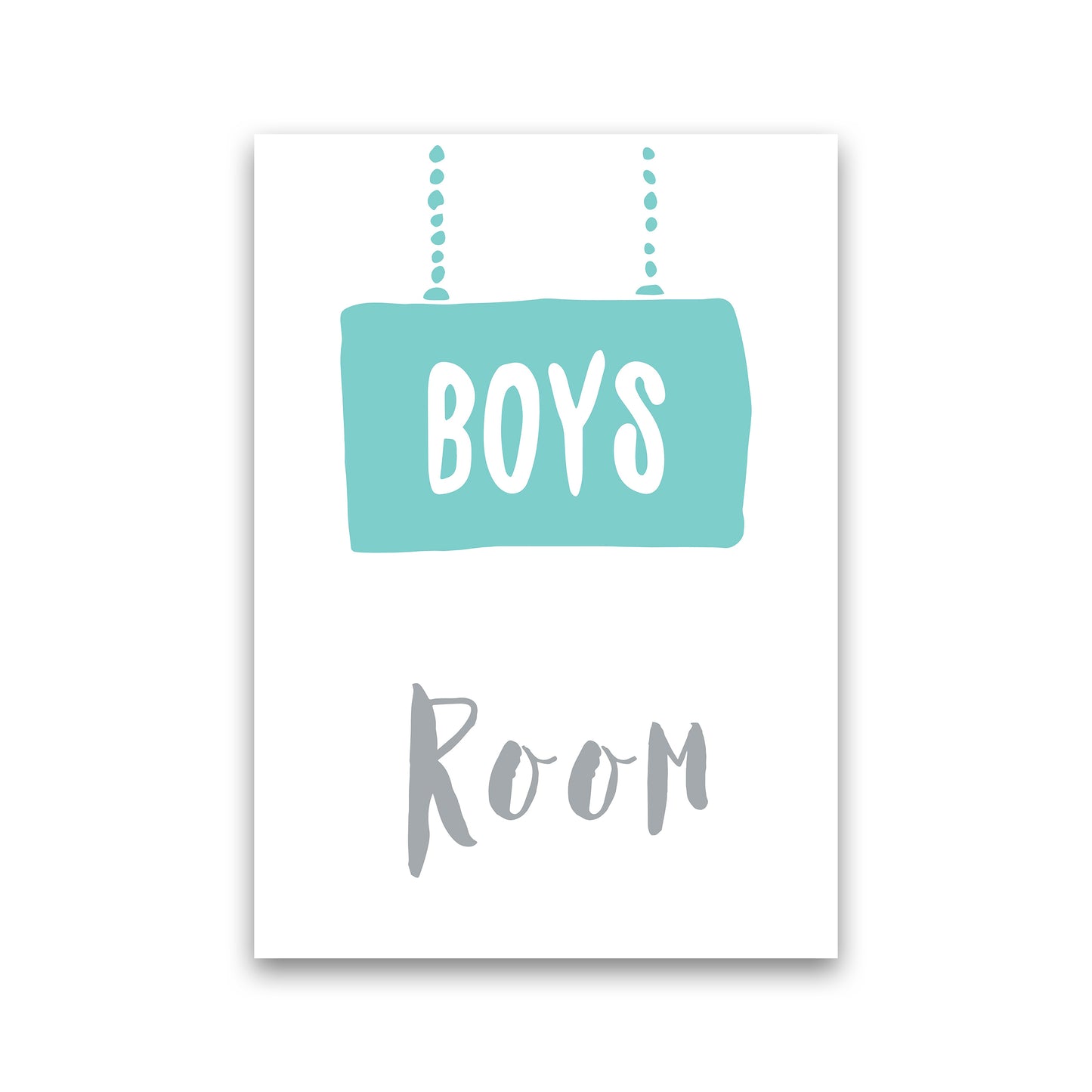 Boys Room Mint Art Print by Pixy Paper Print Only