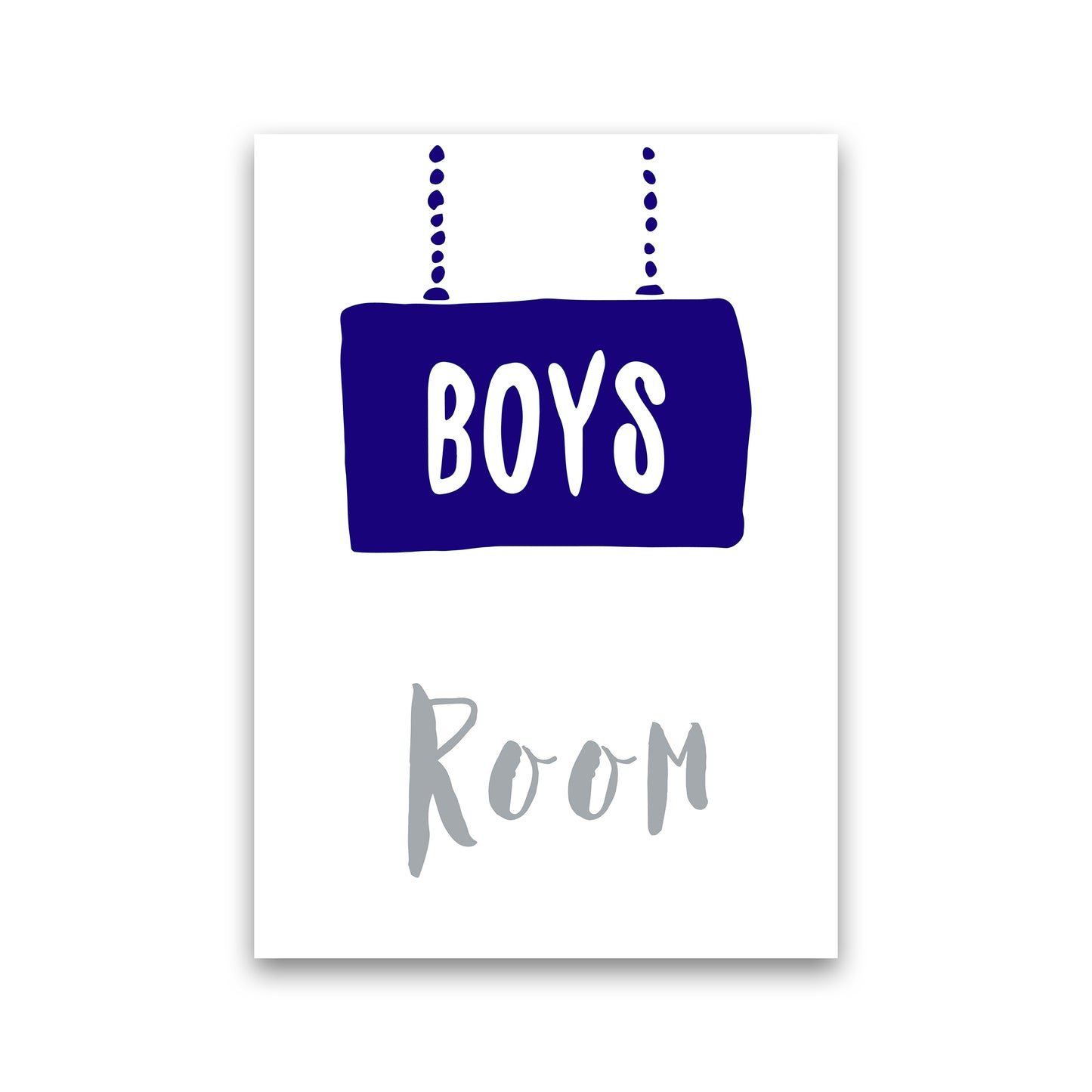 Boys Room Navy Art Print by Pixy Paper Print Only