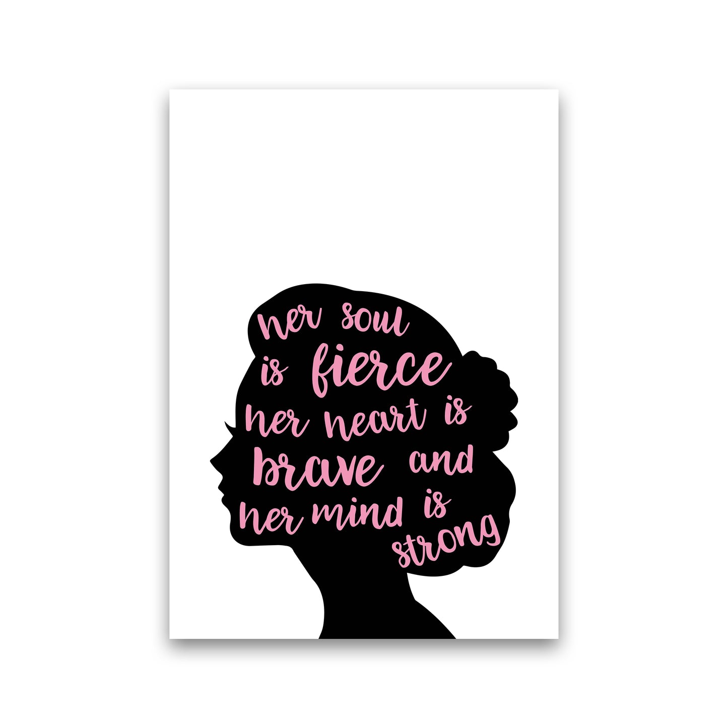 Her Soul Is Fierce Pink Art Print by Pixy Paper Print Only