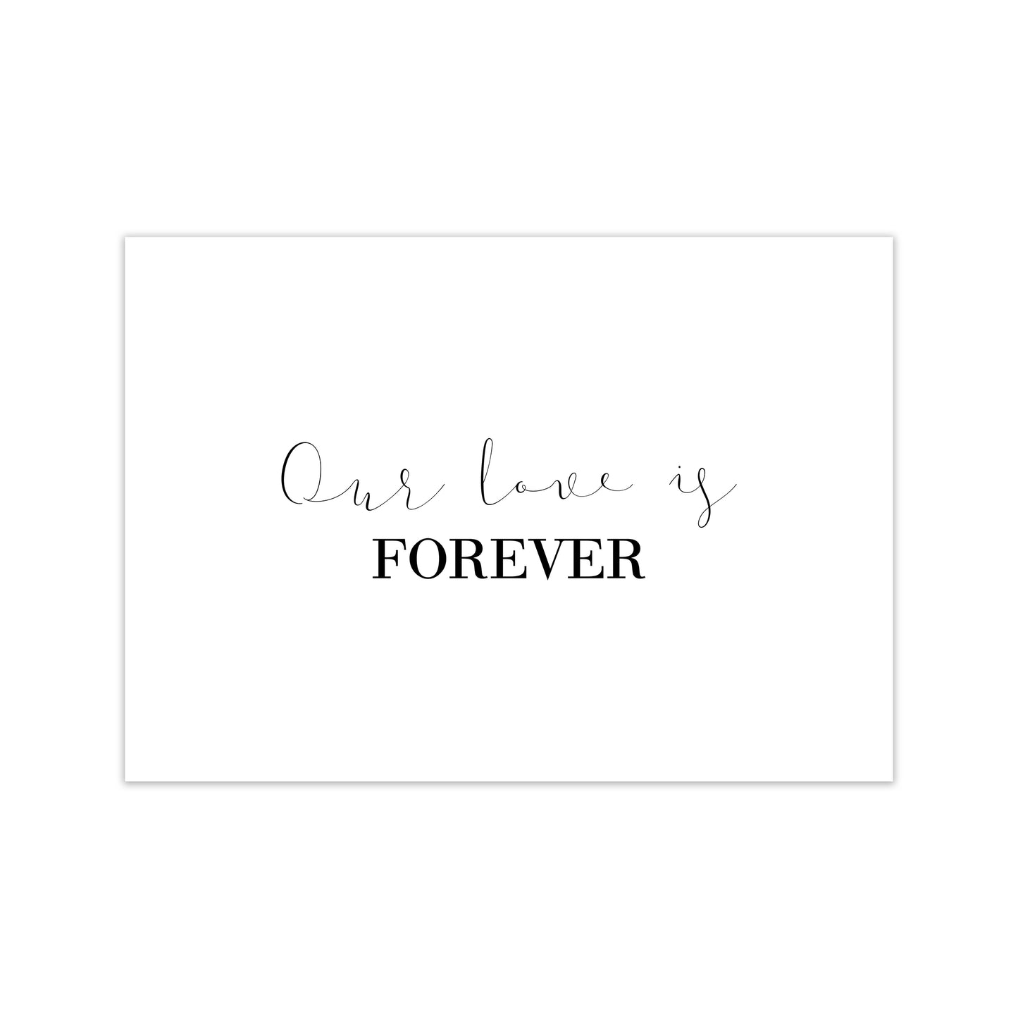 Our Love Is Forever Art Print by Pixy Paper Print Only