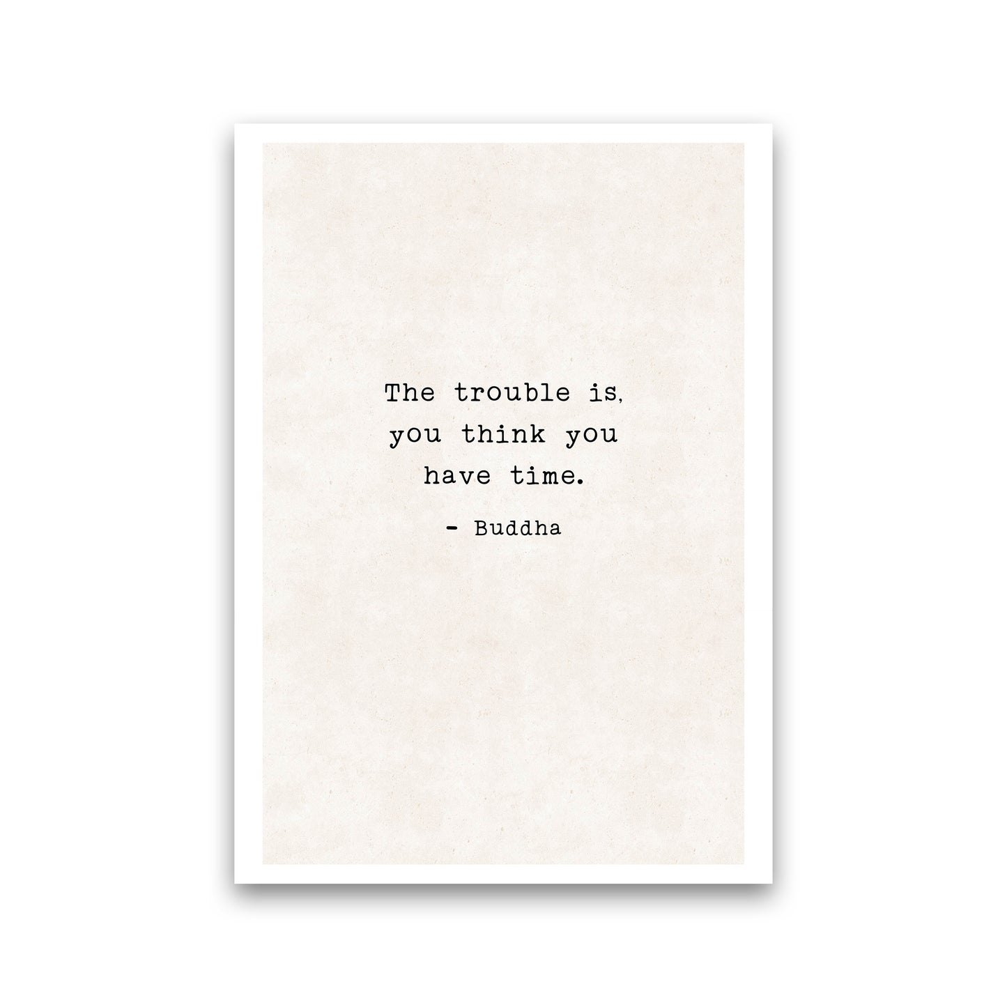 Trouble Is - Buddha Art Print by Pixy Paper Print Only