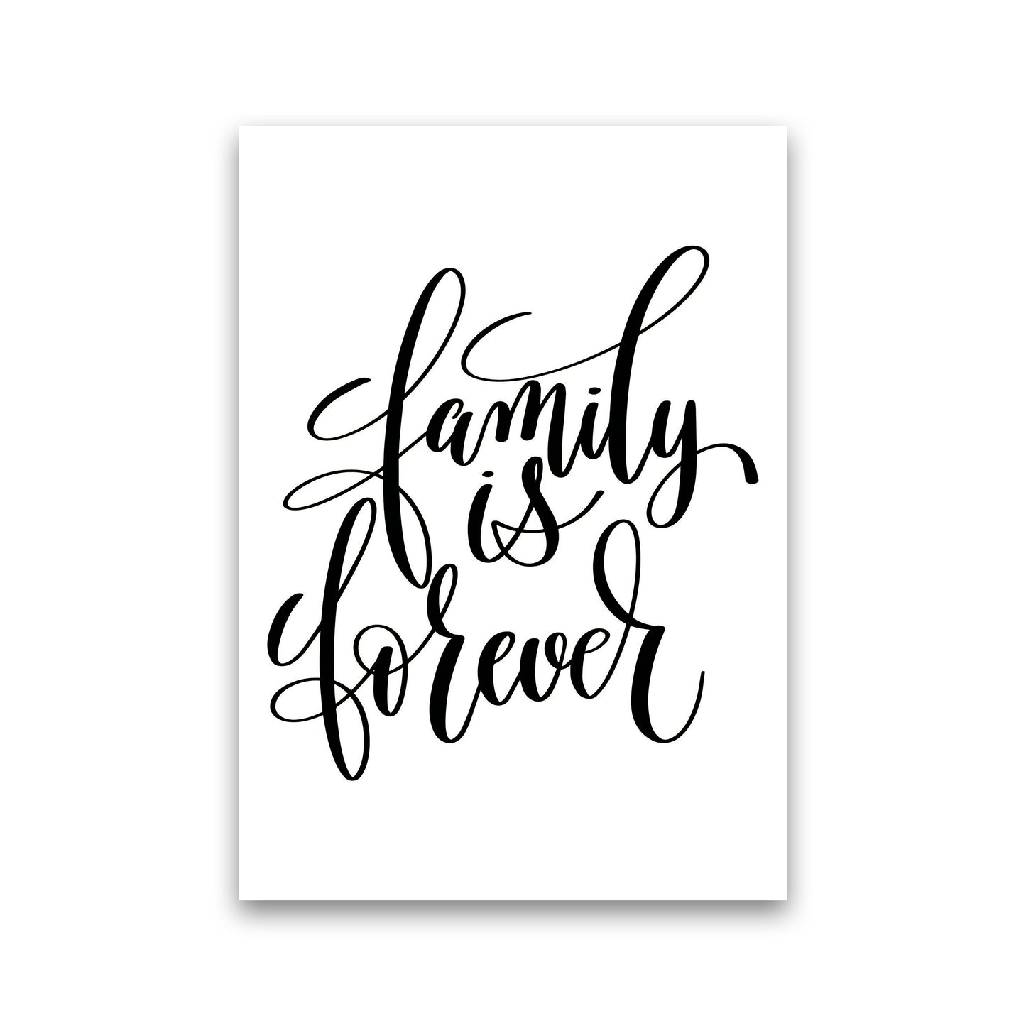 Family Is Forever Art Print by Pixy Paper Print Only