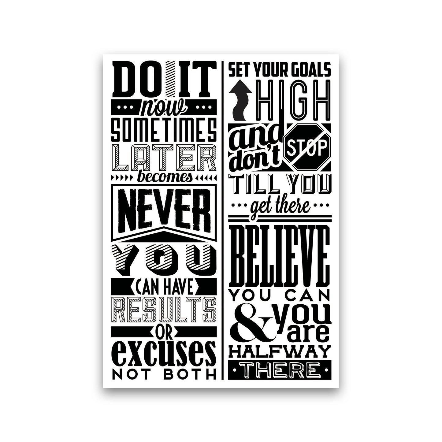 Do It Now Vintage Art Print by Pixy Paper Print Only