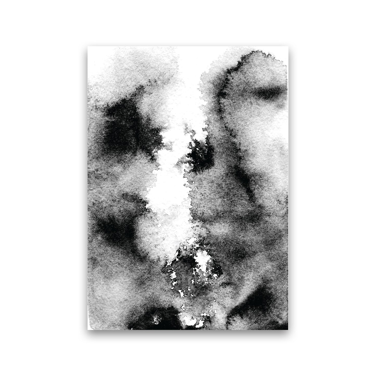 Majestic Monochrome Watercolour 10 Art Print by Pixy Paper Print Only