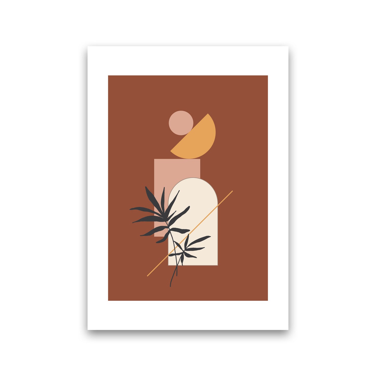 Autumn Fern abstract Art Print by Pixy Paper Print Only