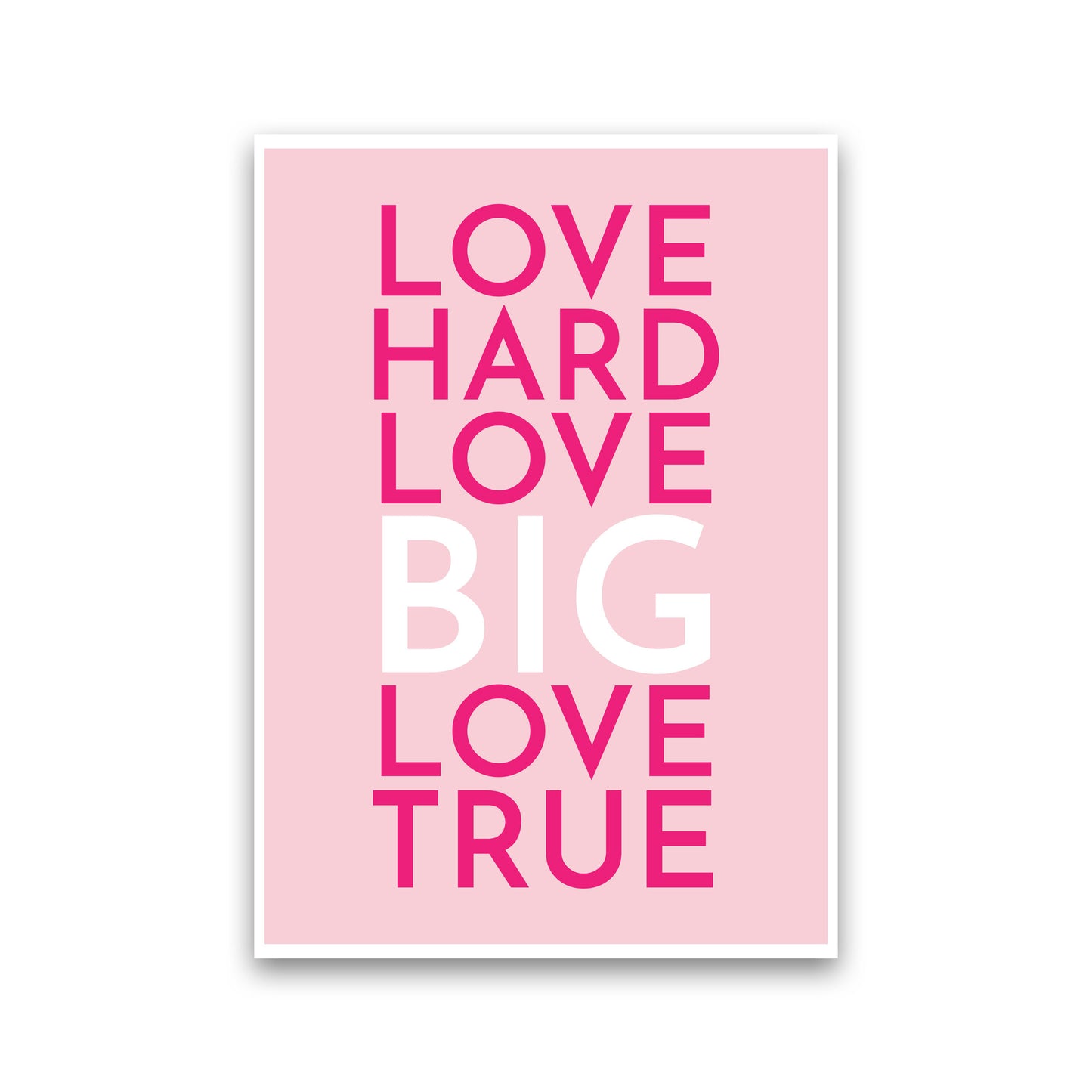 Love Hard Art Print by Pixy Paper Print Only