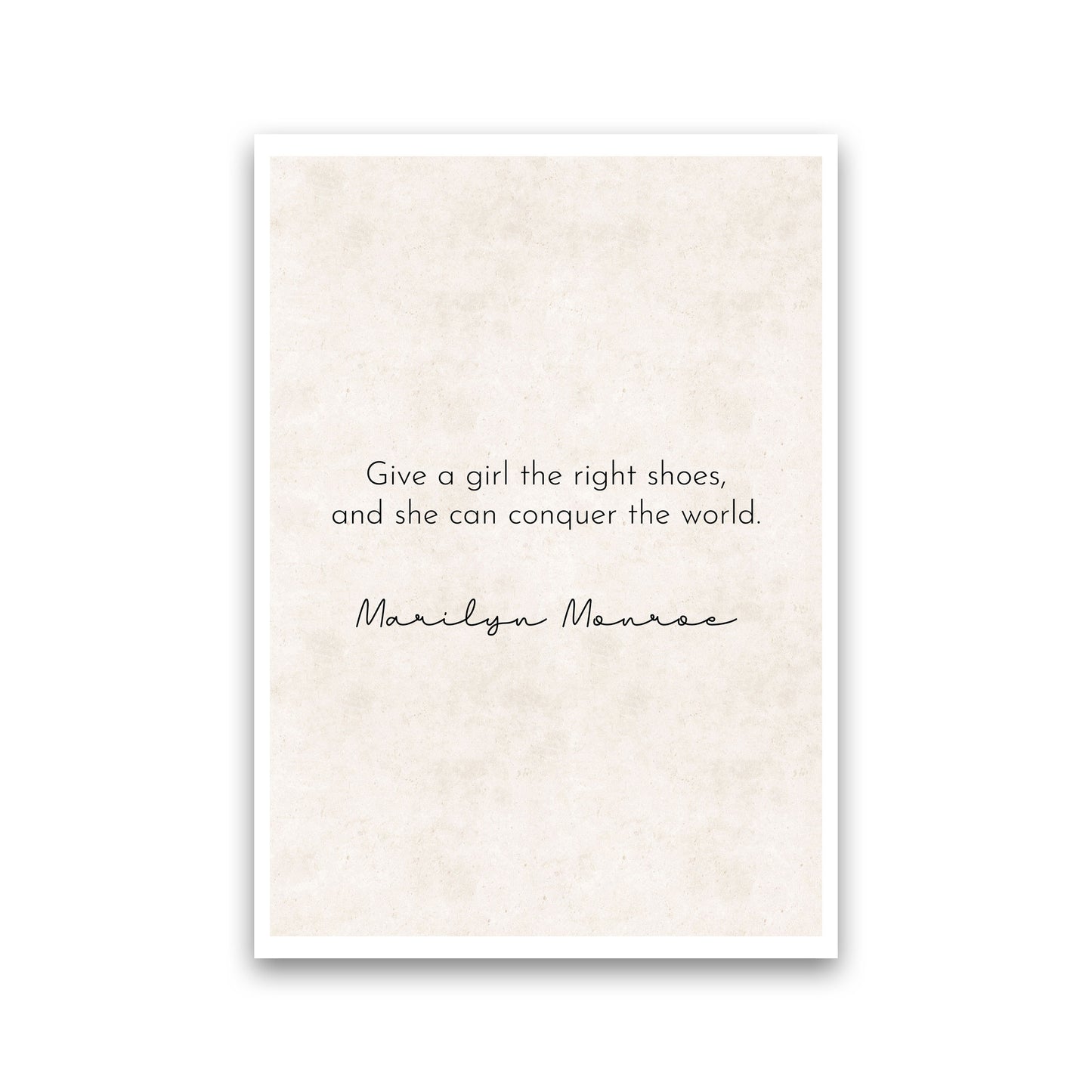 Right Shoes - Marilyn Monroe Art Print by Pixy Paper Print Only