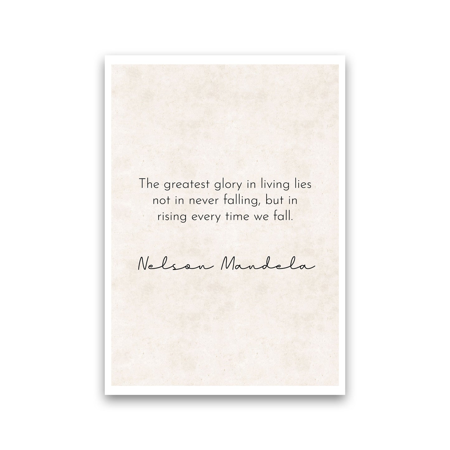Greatest Glory - Nelson Mandela Art Print by Pixy Paper Print Only