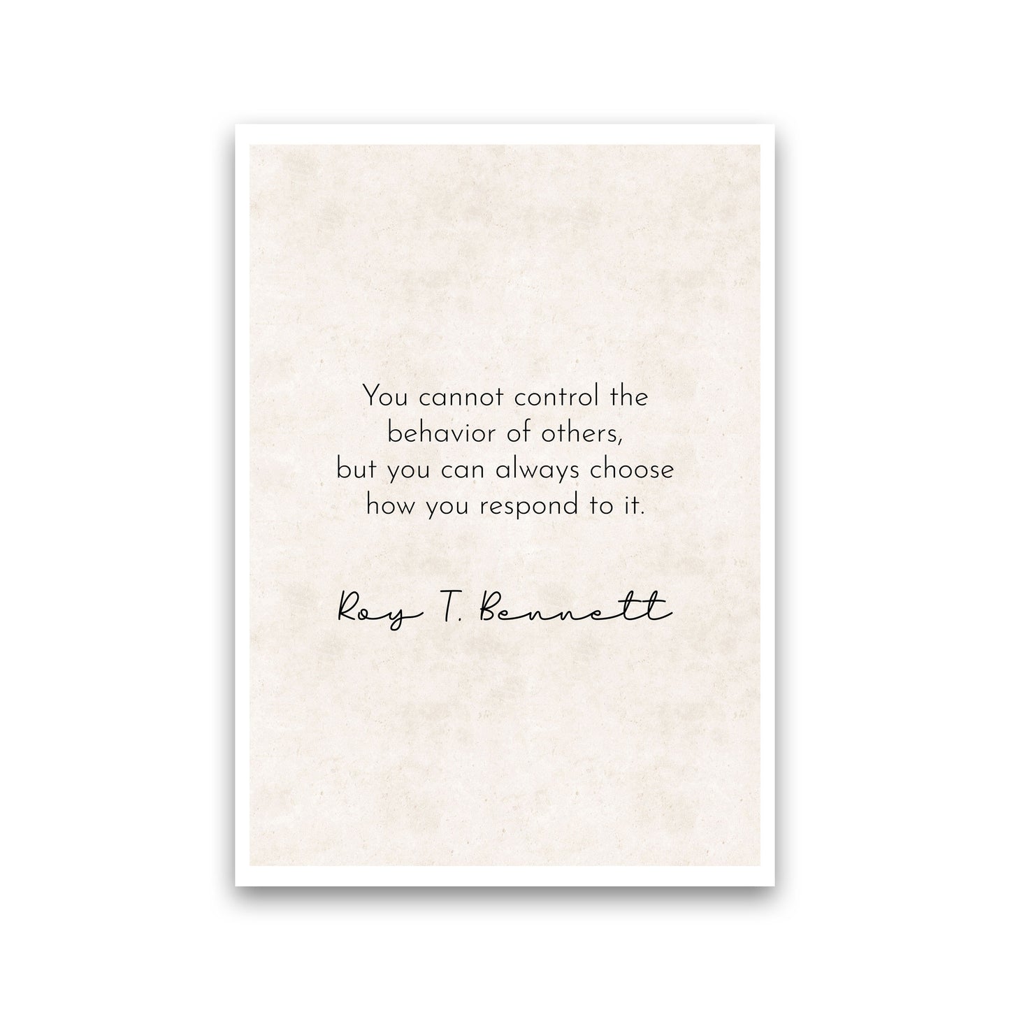 Cannot Control - Roy Bennett Art Print by Pixy Paper Print Only