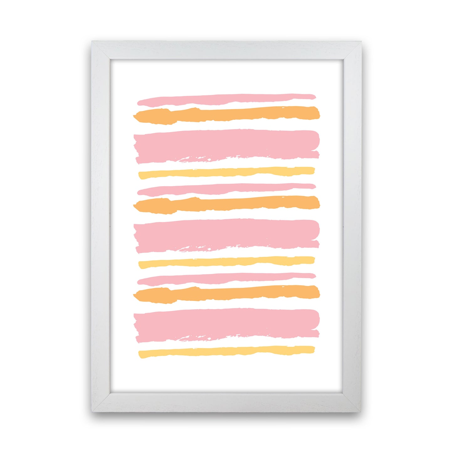 Pink Contrast Abstract Stripes Modern Print White Grain