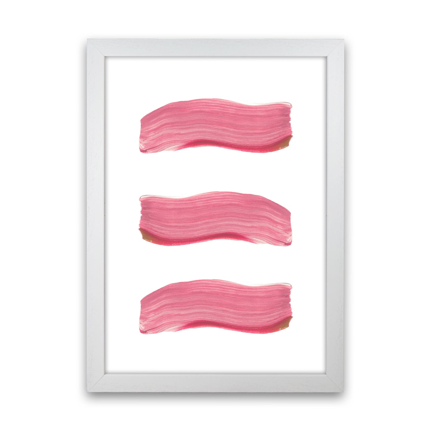 Light Pink Abstract Paint Strokes Modern Print White Grain
