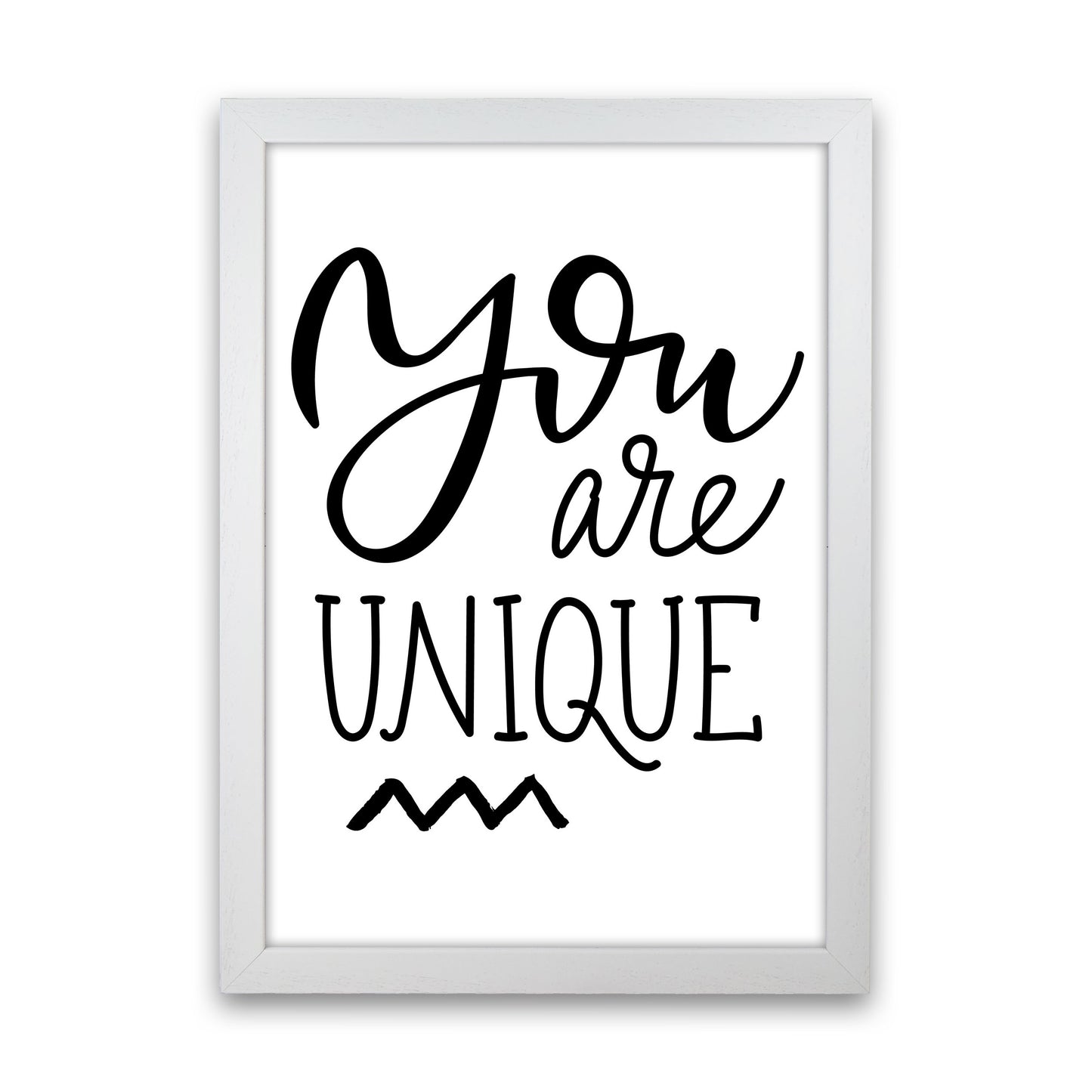 You Are Unique Modern Print White Grain