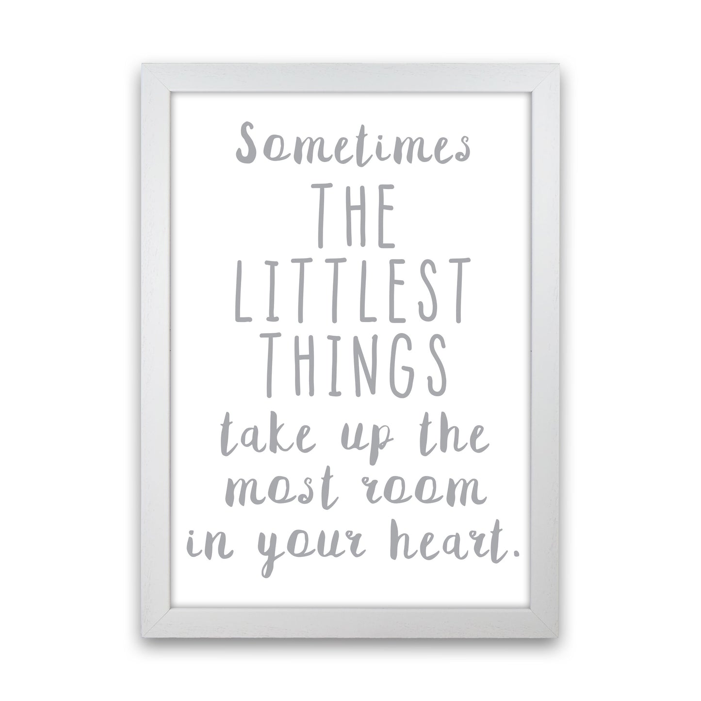 The Littlest Things Grey Modern Print White Grain