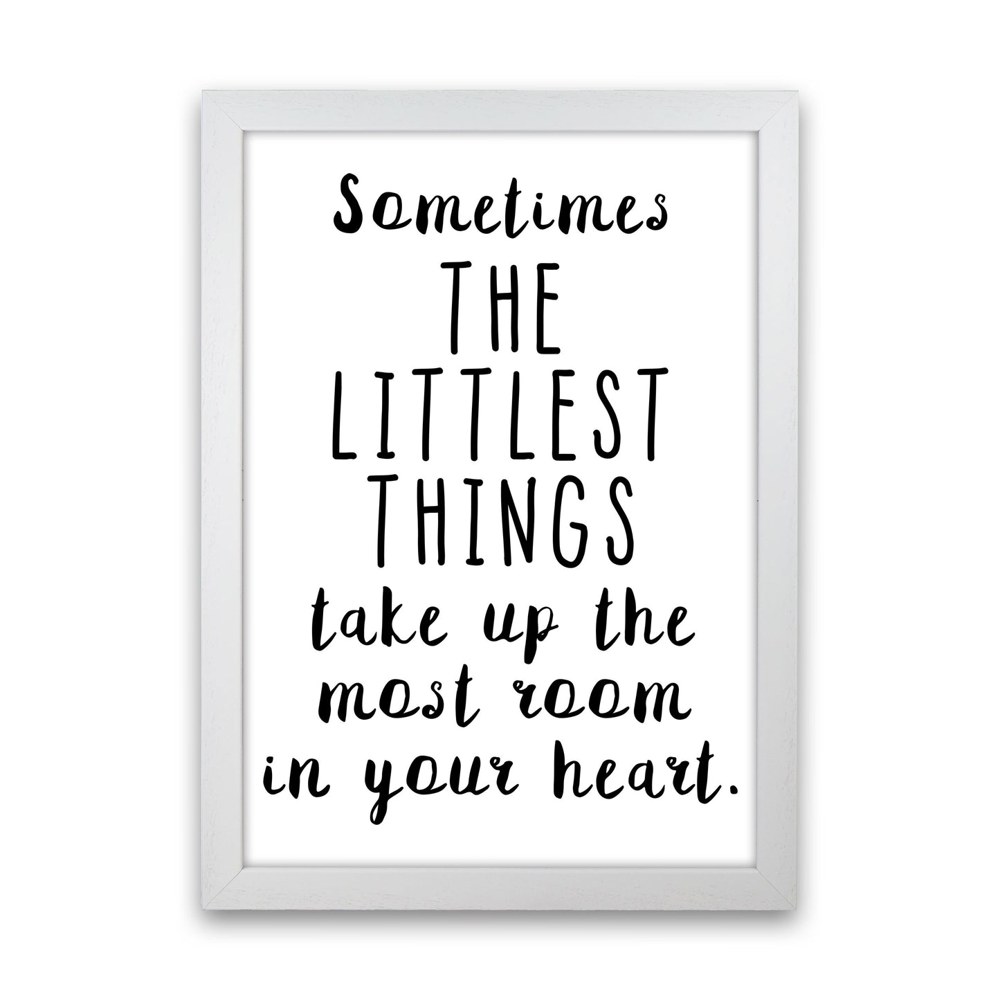 The Littlest Things Black Modern Print White Grain