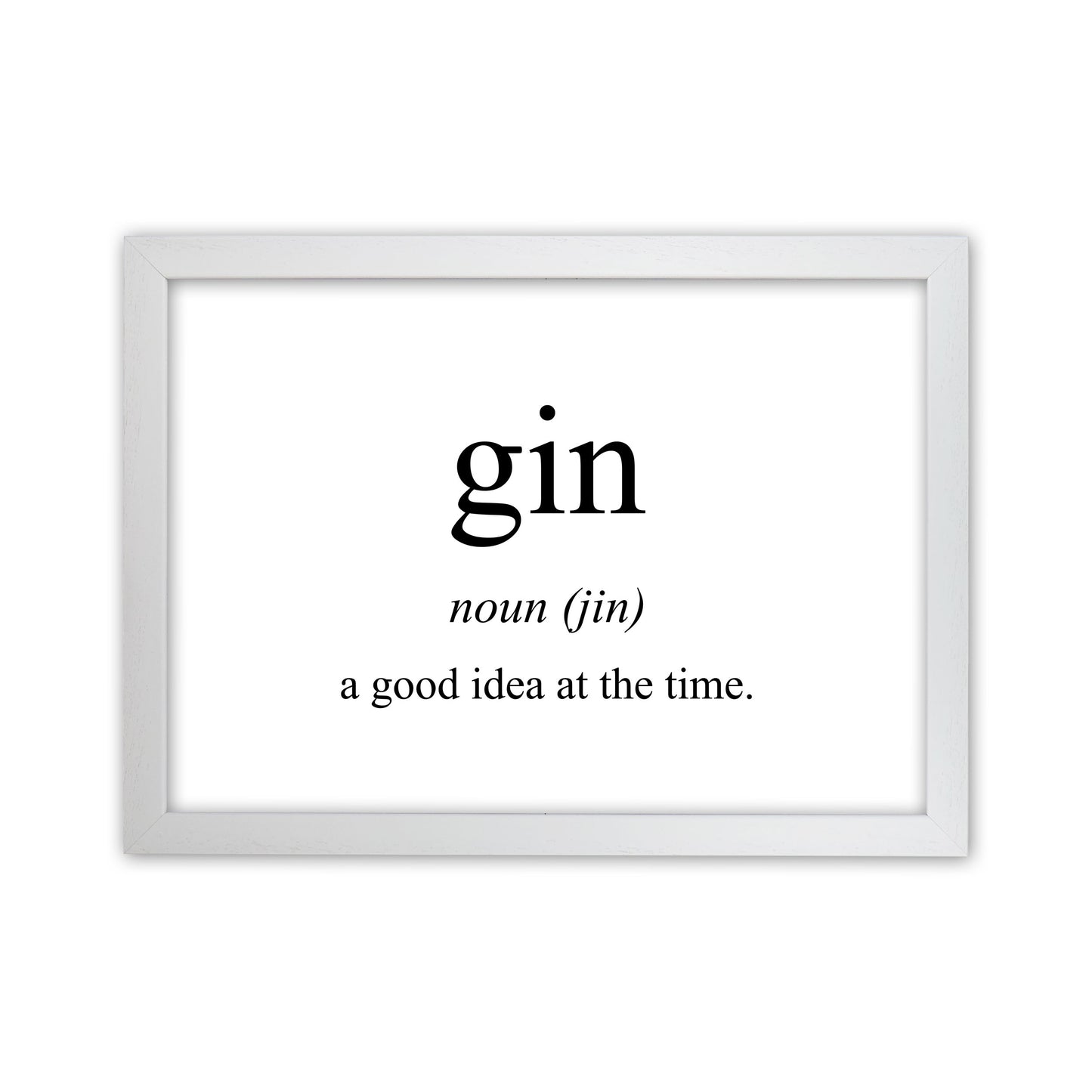The Meaning Of Gin Modern Print, Framed Kitchen Wall Art