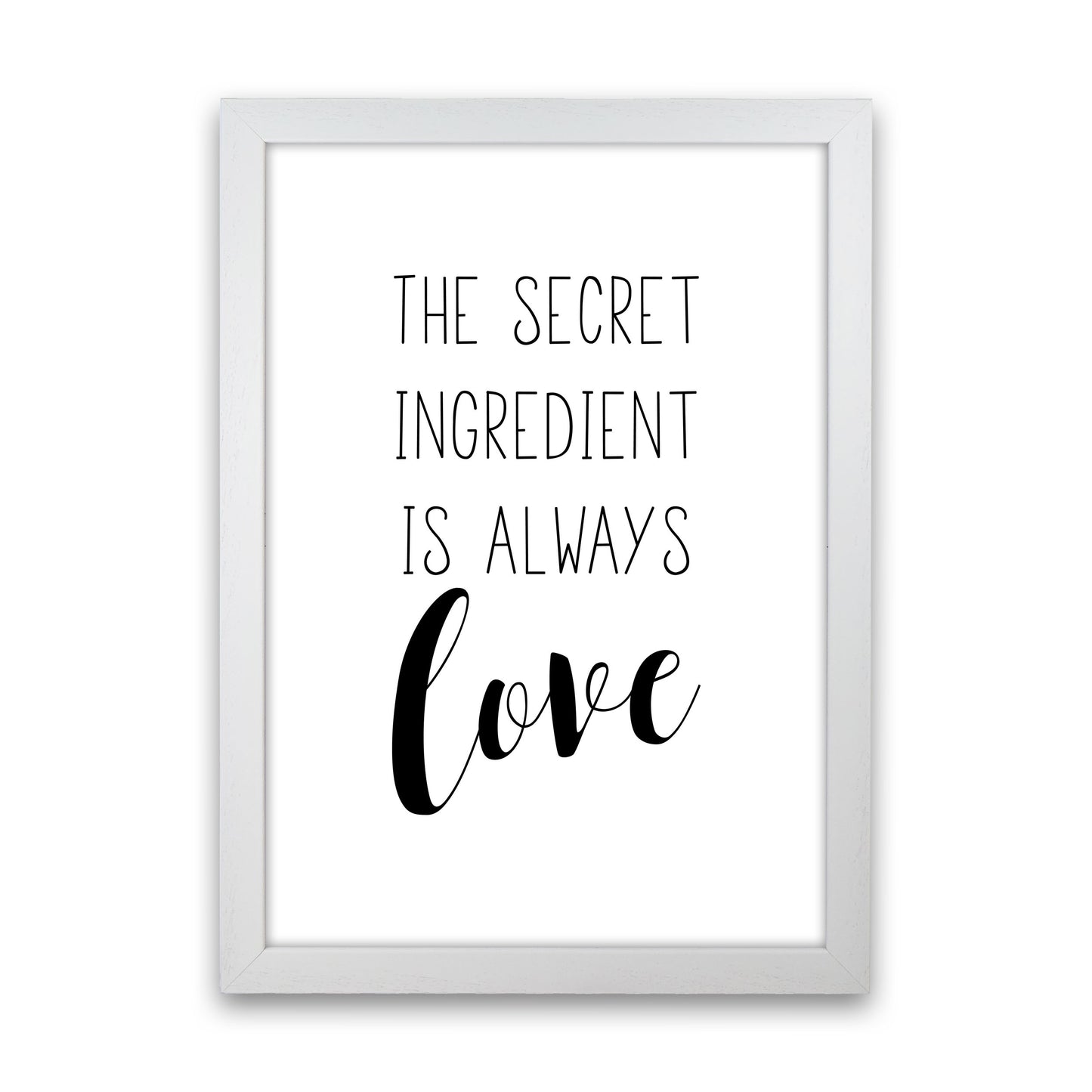 The Secret Ingredient Modern Print White Grain