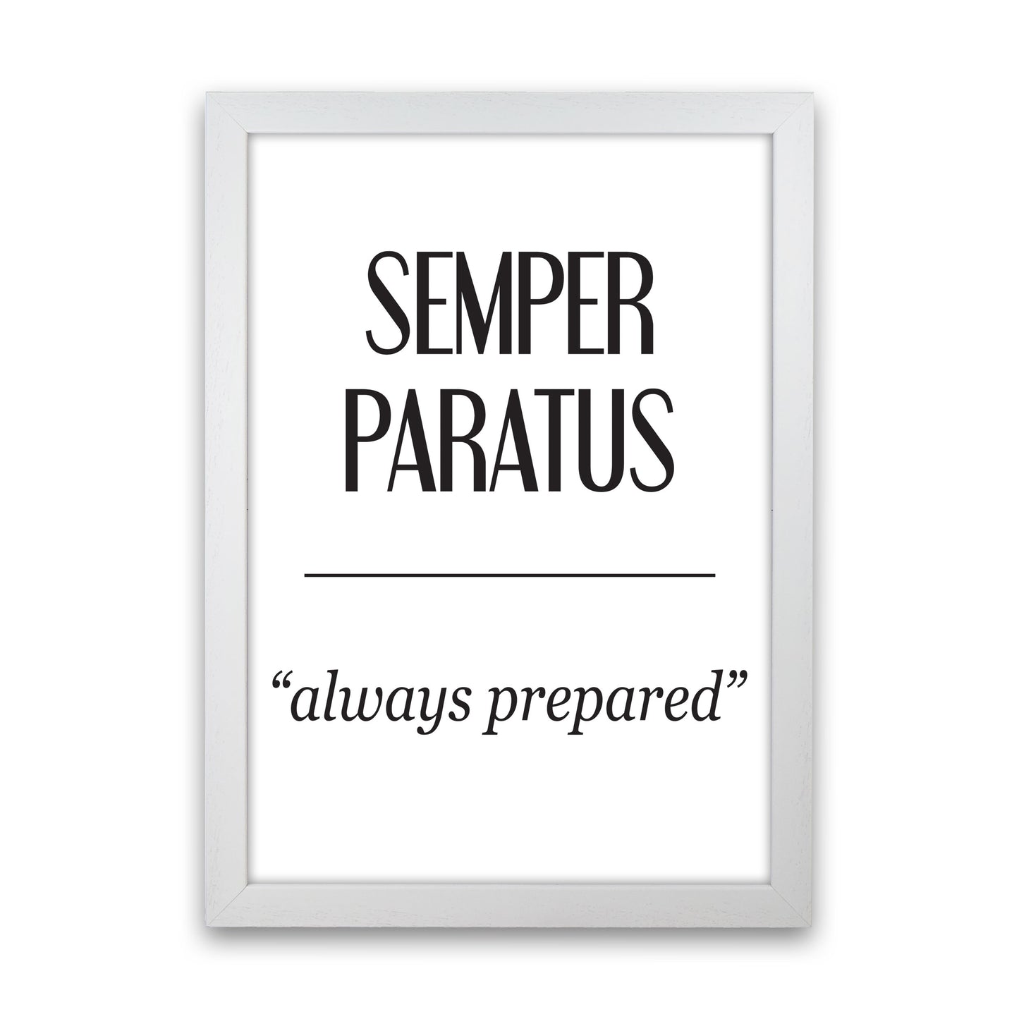 Semper Paratus Modern Print White Grain