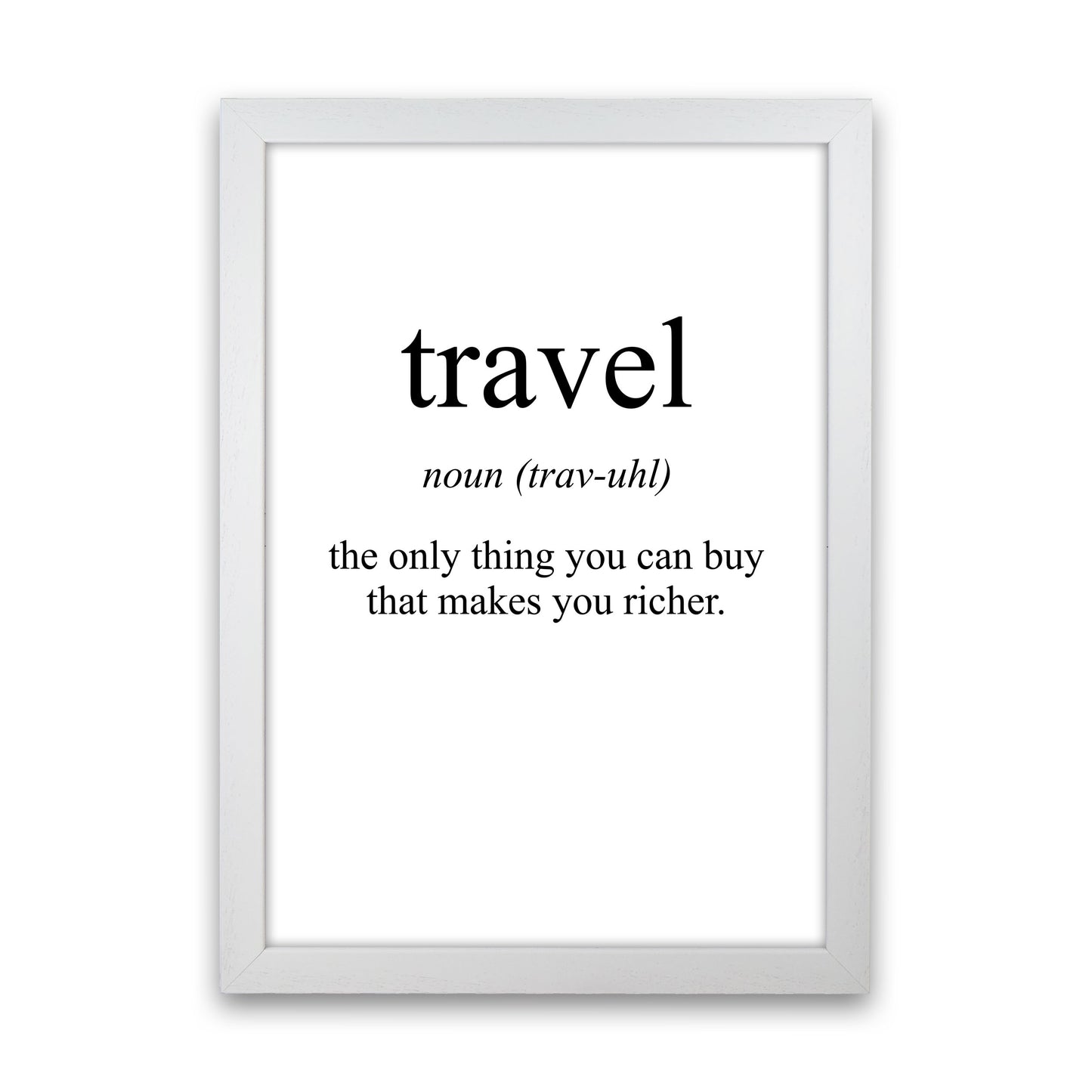 Travel Modern Print White Grain