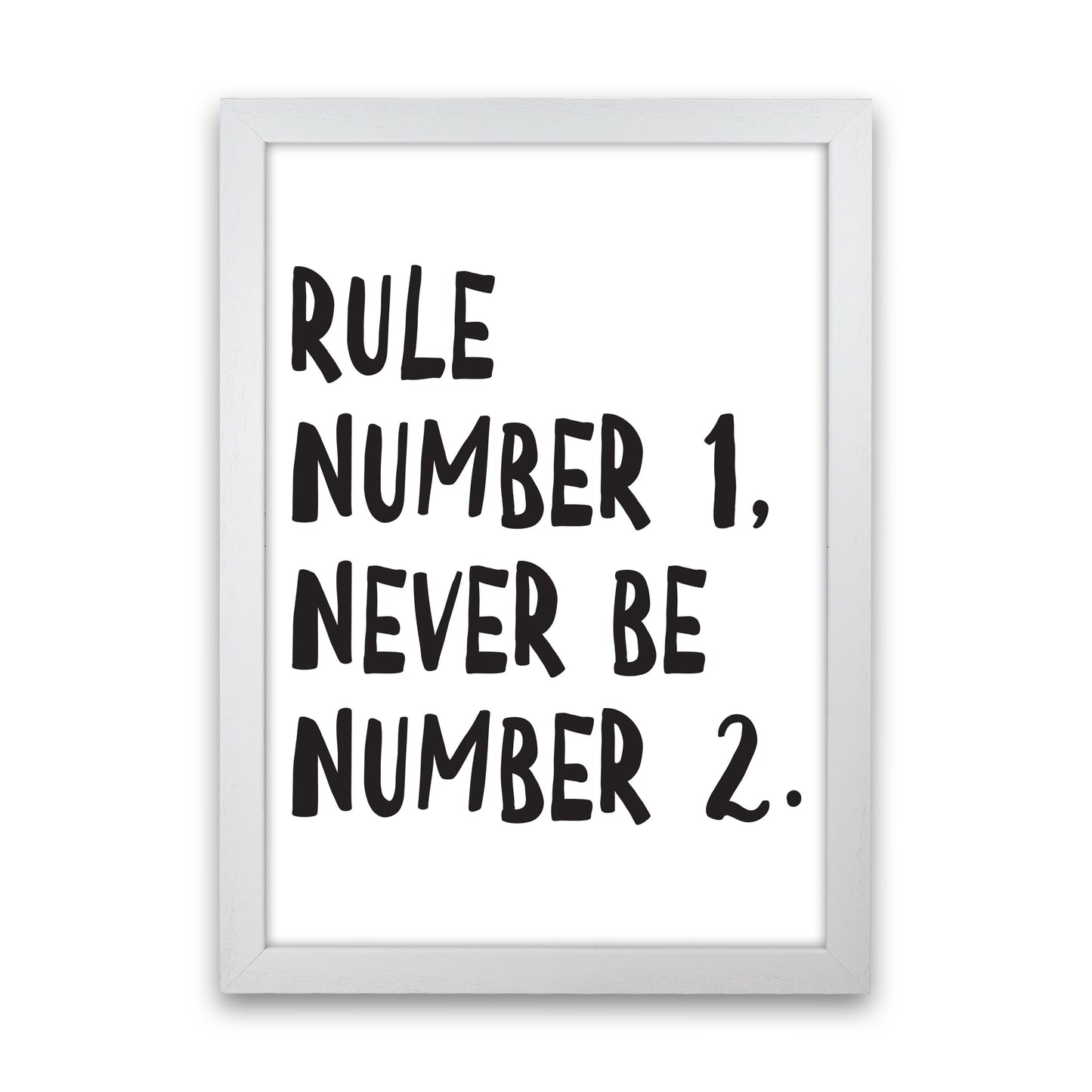 Rule Number One Modern Print White Grain