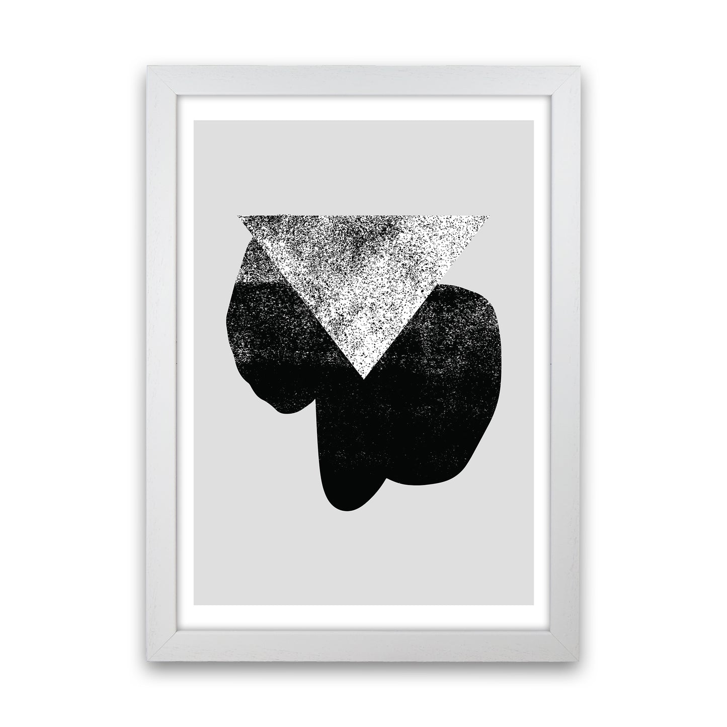 Graffiti Black And Grey Triangle Art Print by Pixy Paper White Grain