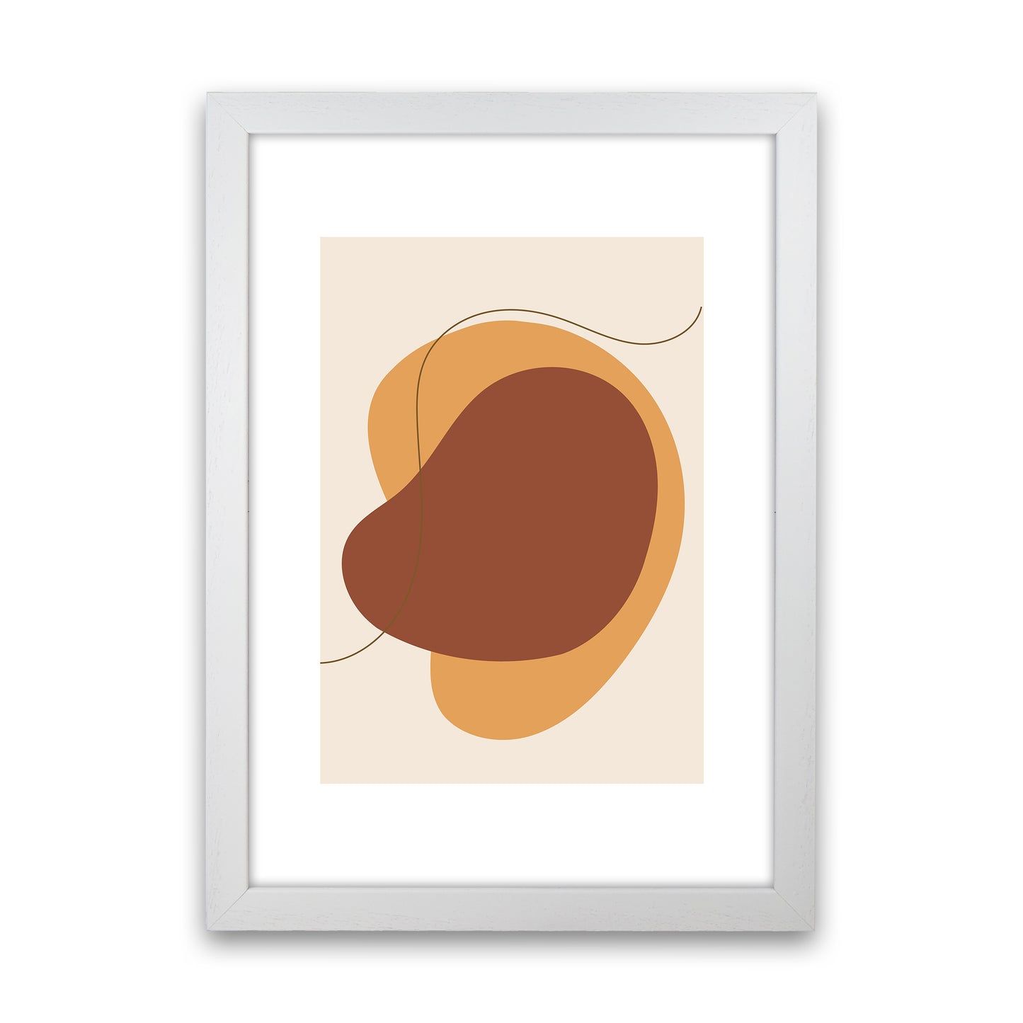 Mica Sand Abstract N29 Art Print by Pixy Paper White Grain