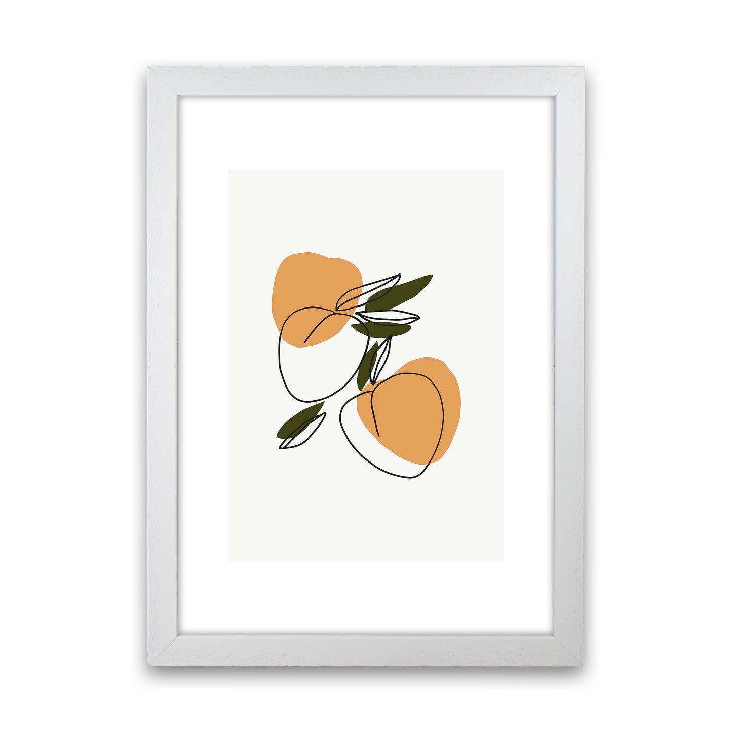 Mica Apricots N3 Art Print by Pixy Paper White Grain