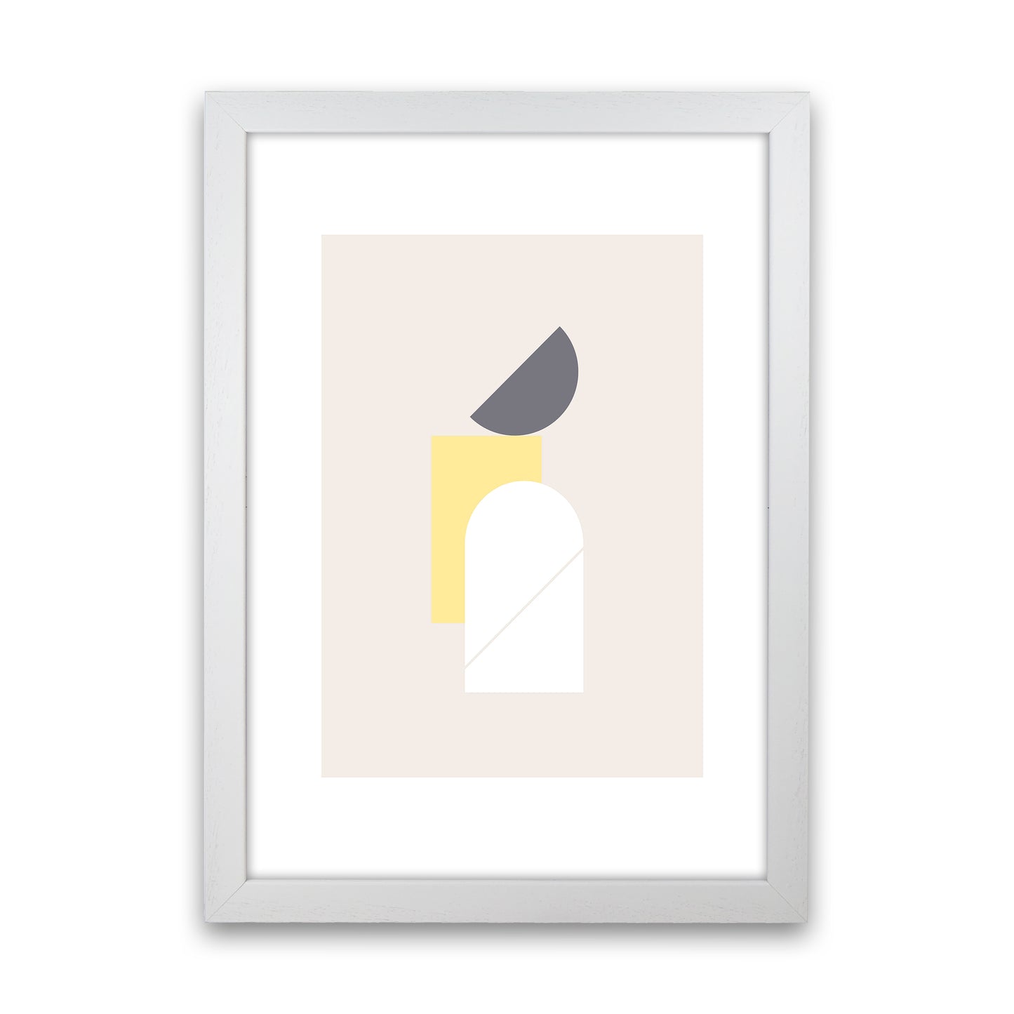 Mila Abstract N11 Art Print by Pixy Paper White Grain