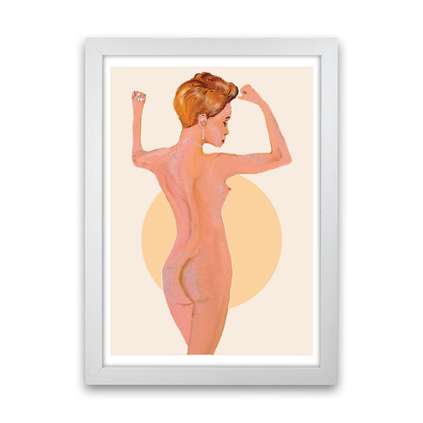 Nude Woman Art Print by Pixy Paper White Grain