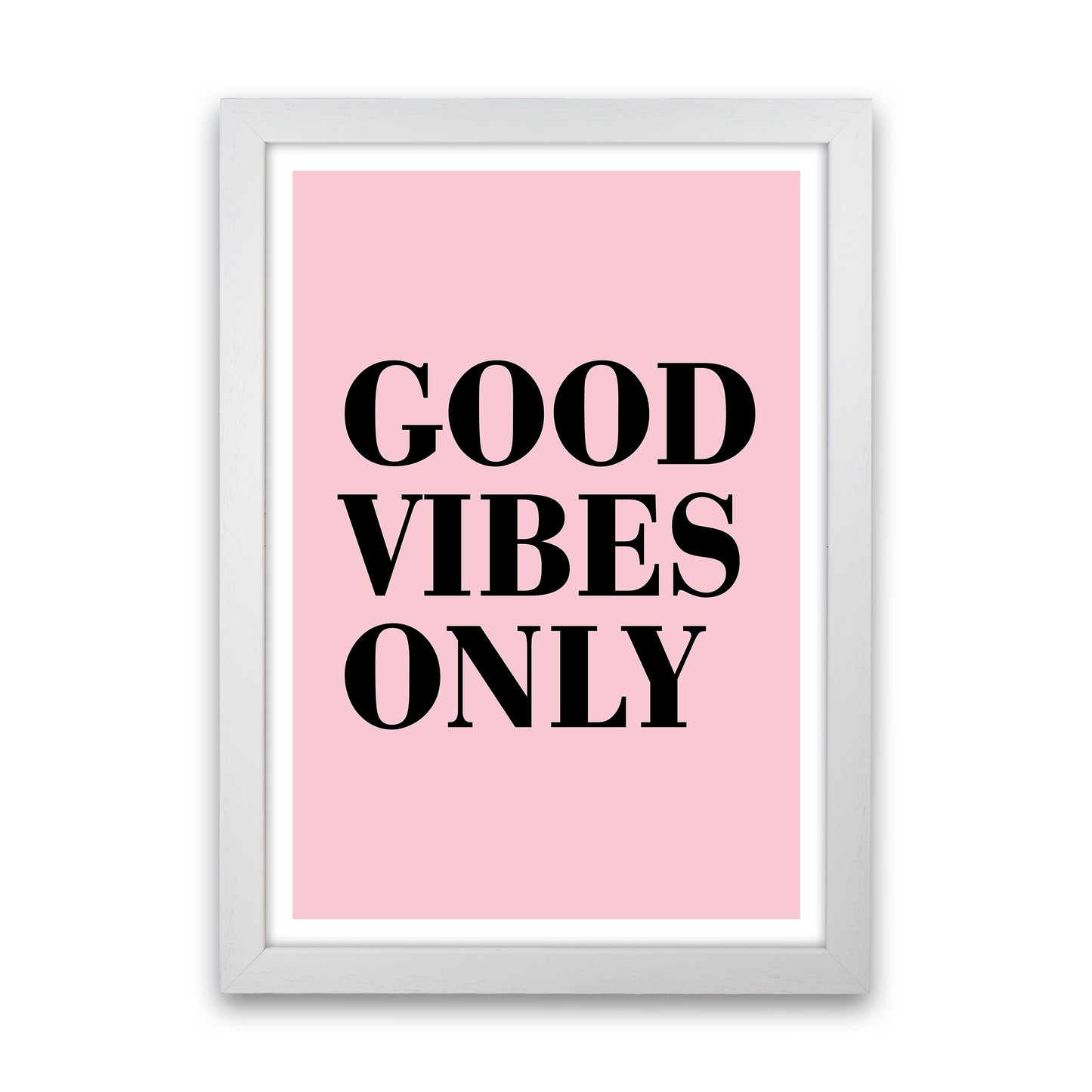 Good Vibes Only Neon Funk Art Print by Pixy Paper White Grain