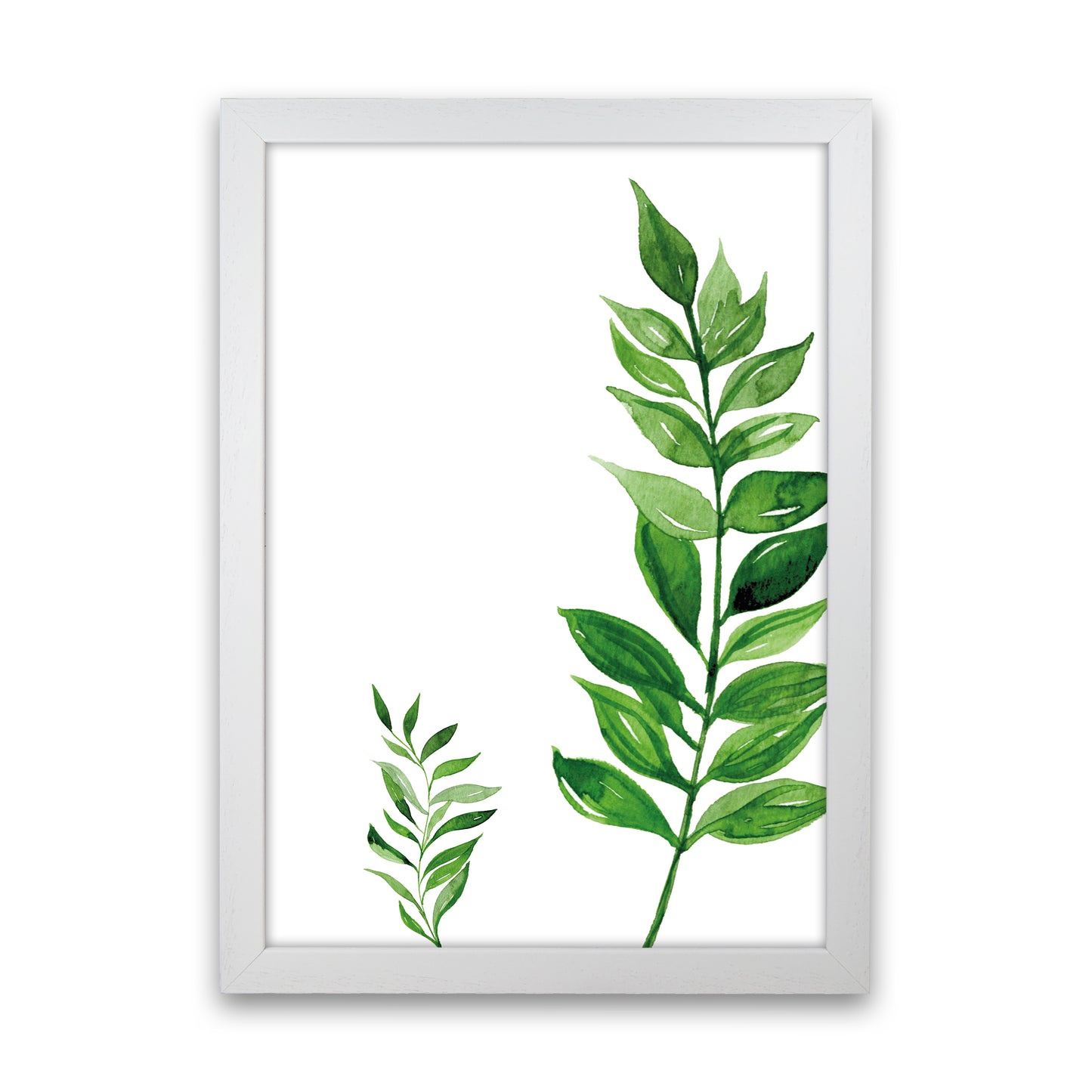 Side Leaf Exotic Art Print by Pixy Paper White Grain
