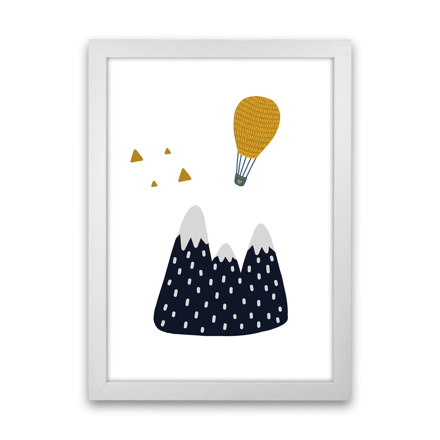 Little Explorer Hot Air Balloon Art Print by Pixy Paper White Grain