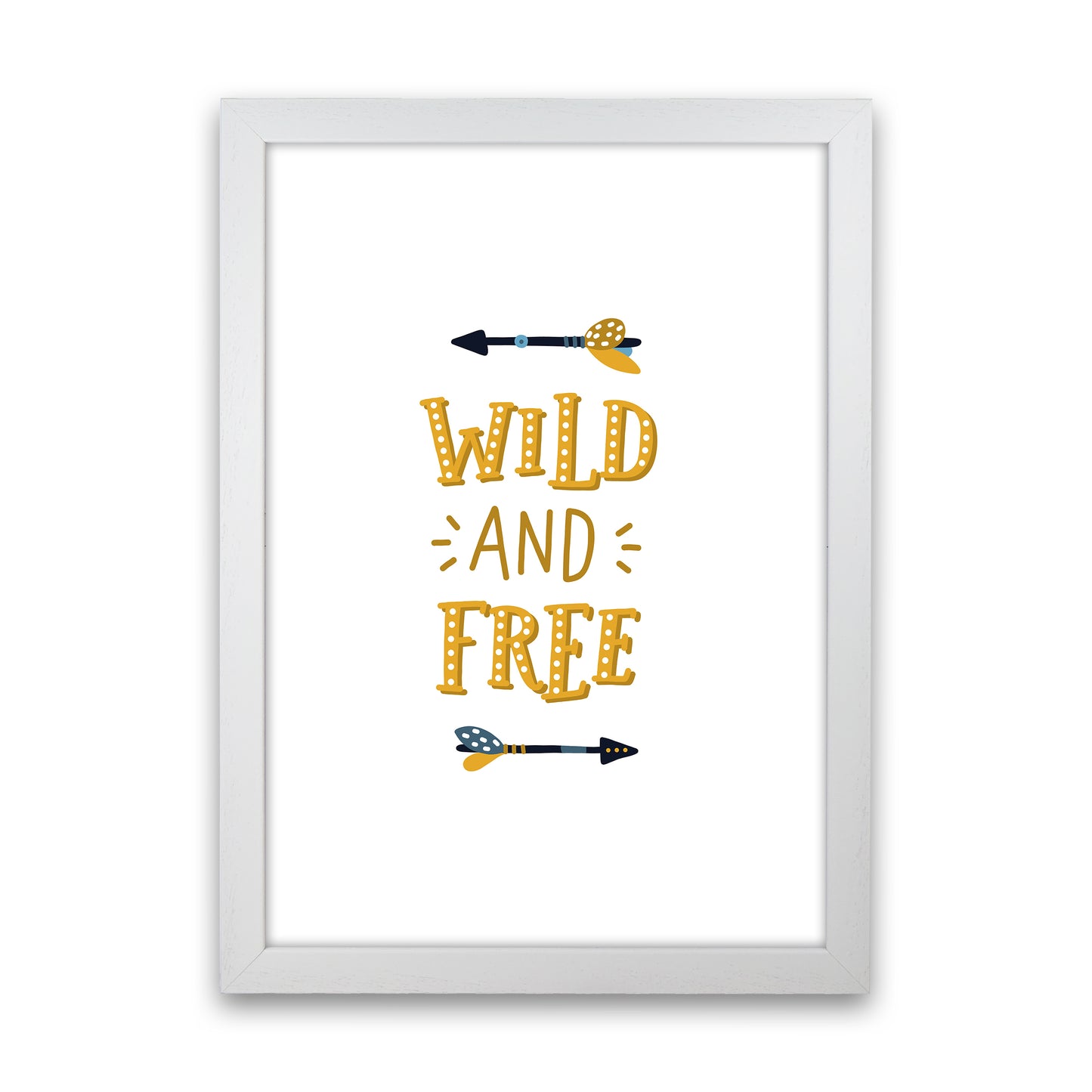Little Explorer Wild And Free Art Print by Pixy Paper White Grain