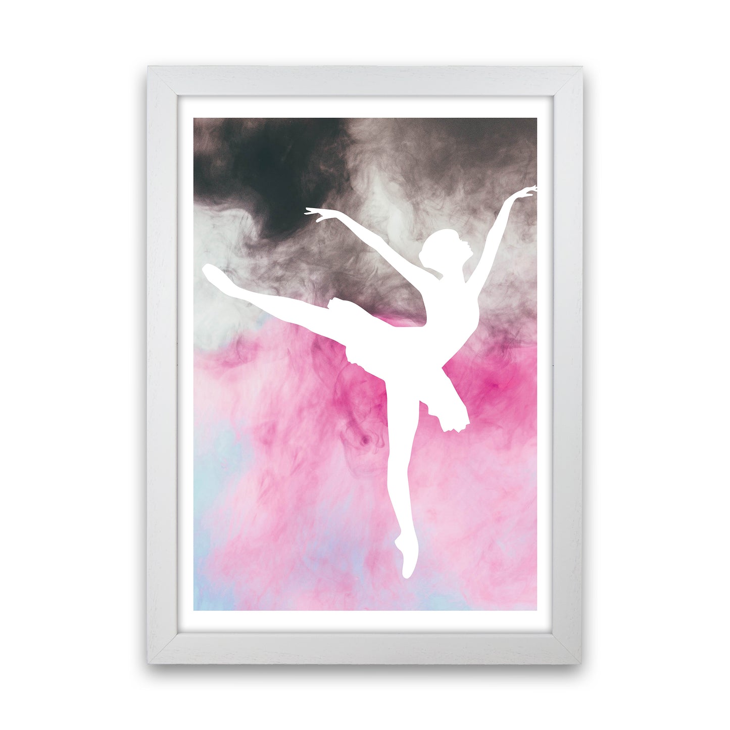 Ballerina Watercolour Art Print by Pixy Paper White Grain