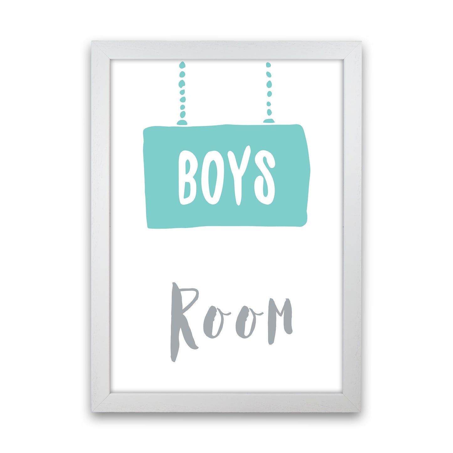 Boys Room Mint Art Print by Pixy Paper White Grain